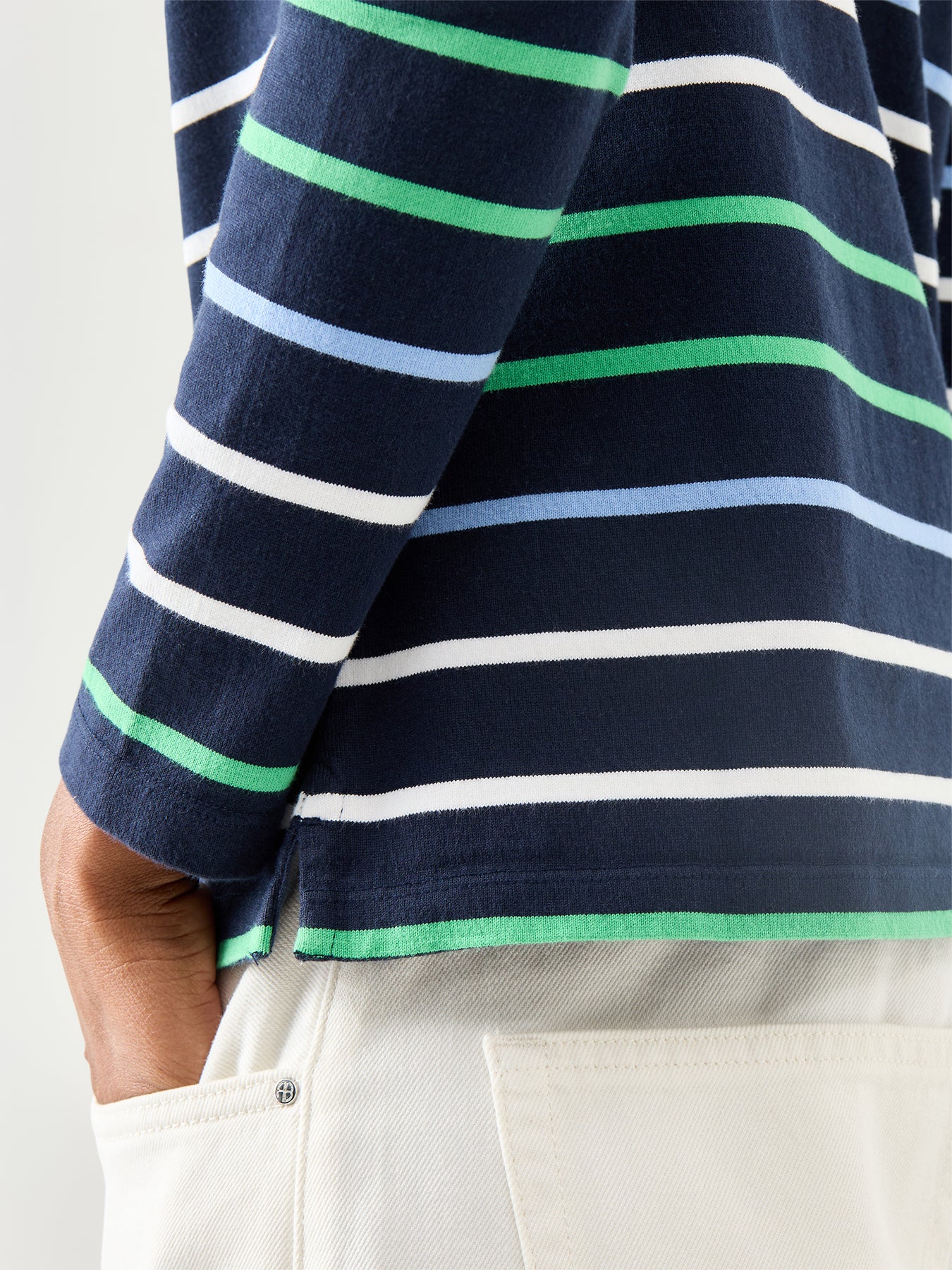 Barbour Hawkins Top Navy Stripe