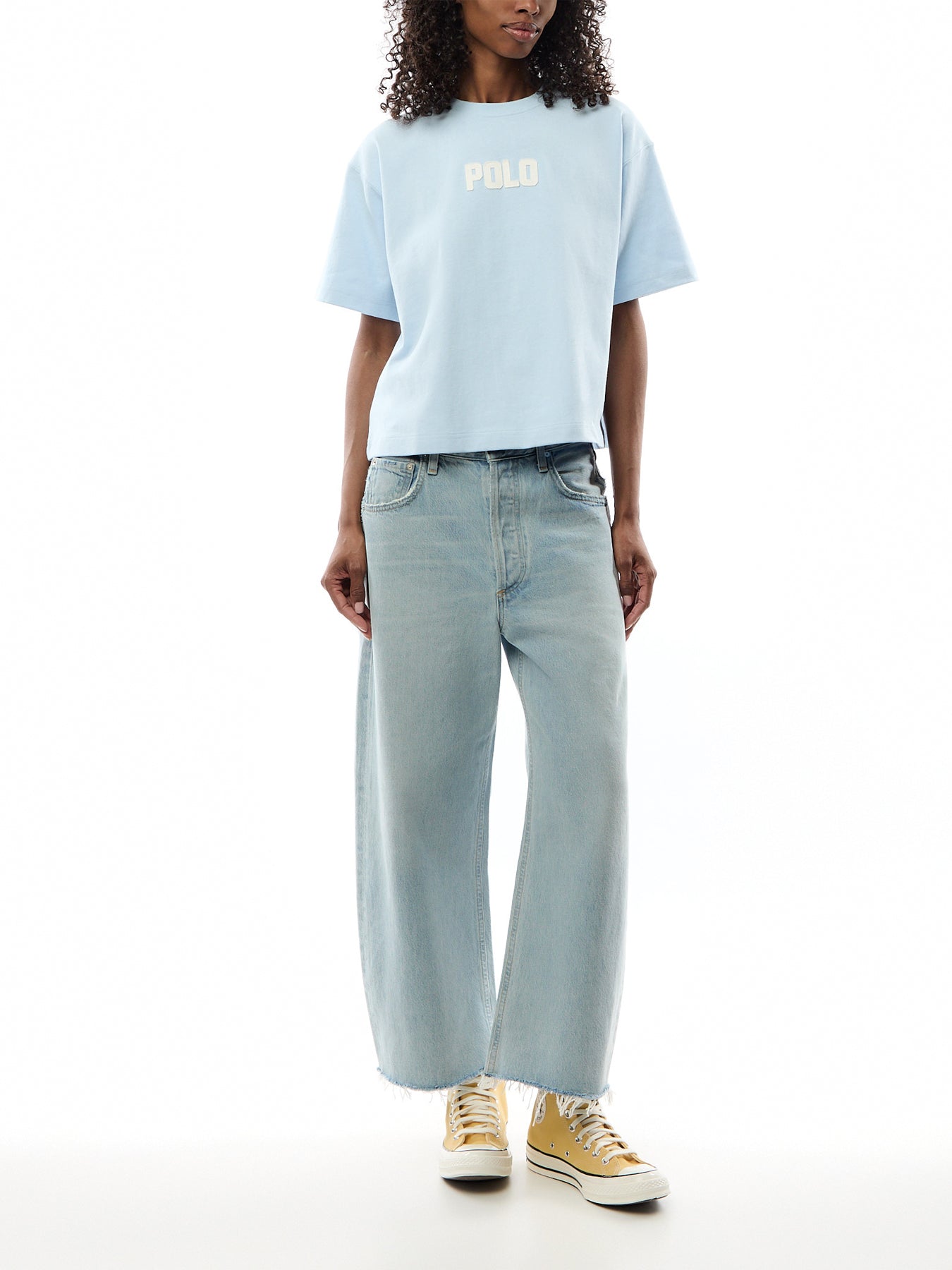 Knit Centre Polo Logo T Shirt