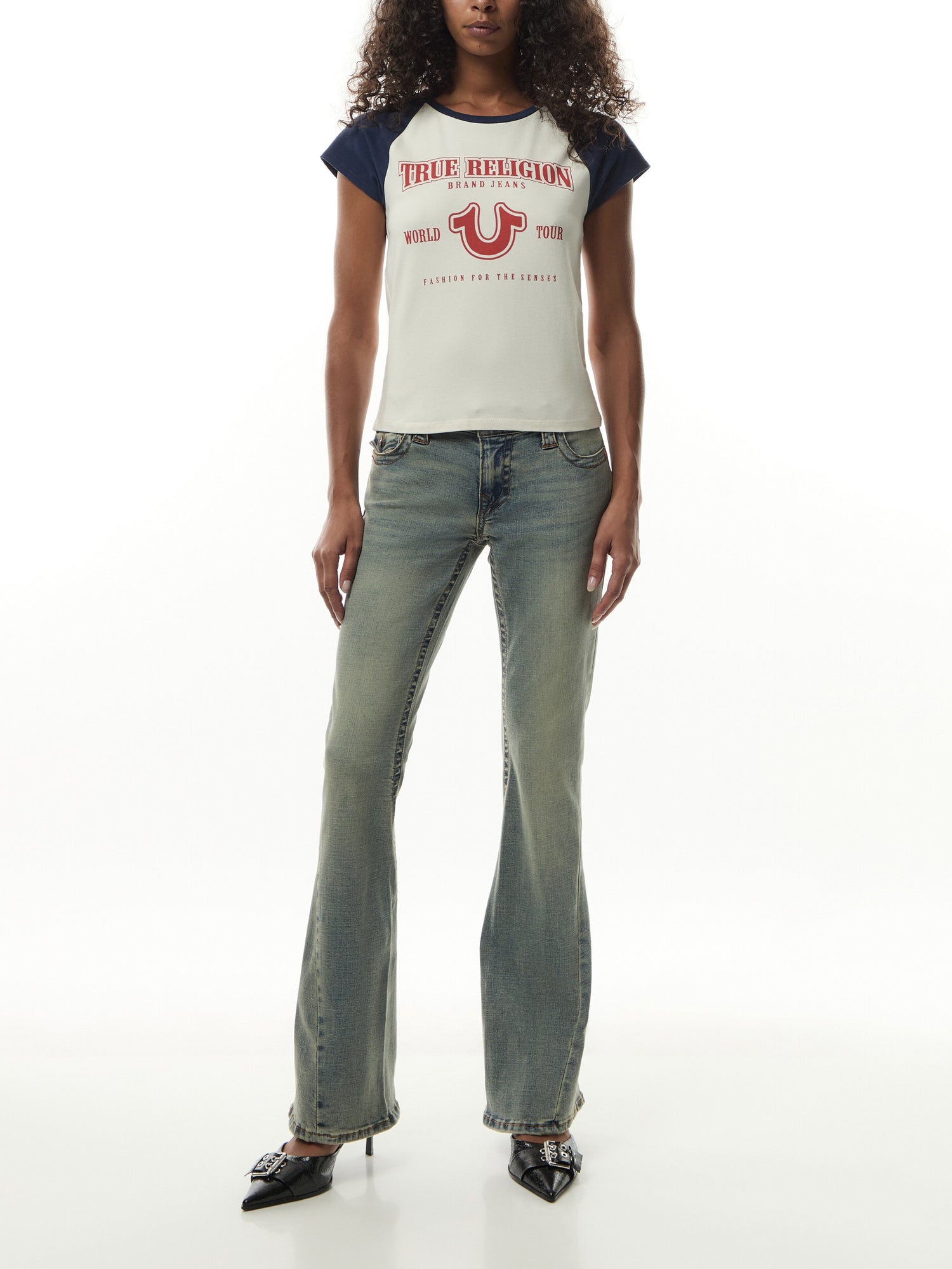 JoeyLow Rise Flare Flap Jeans