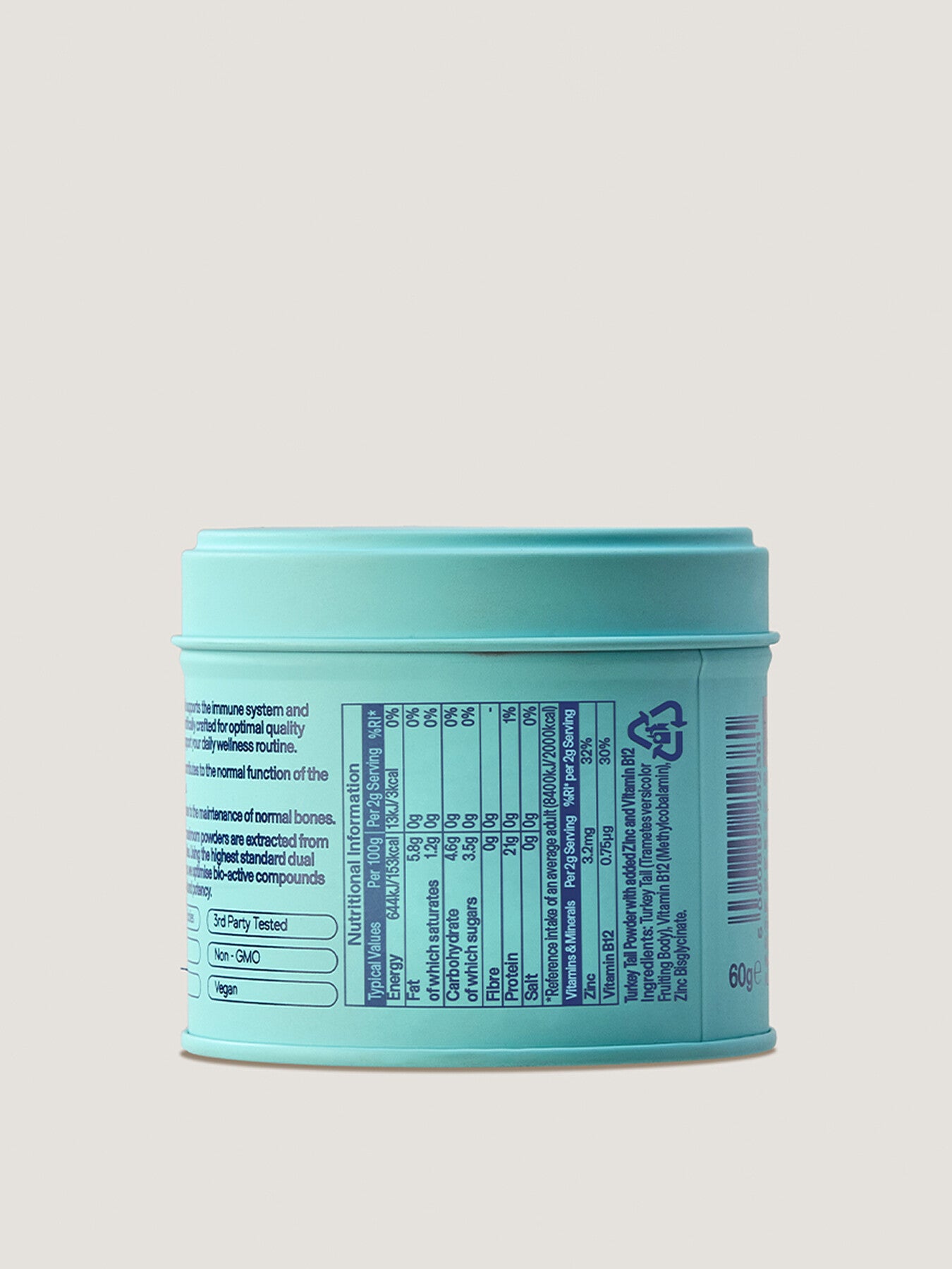 Turkey Tail Dirtea Tin 2000mg serving