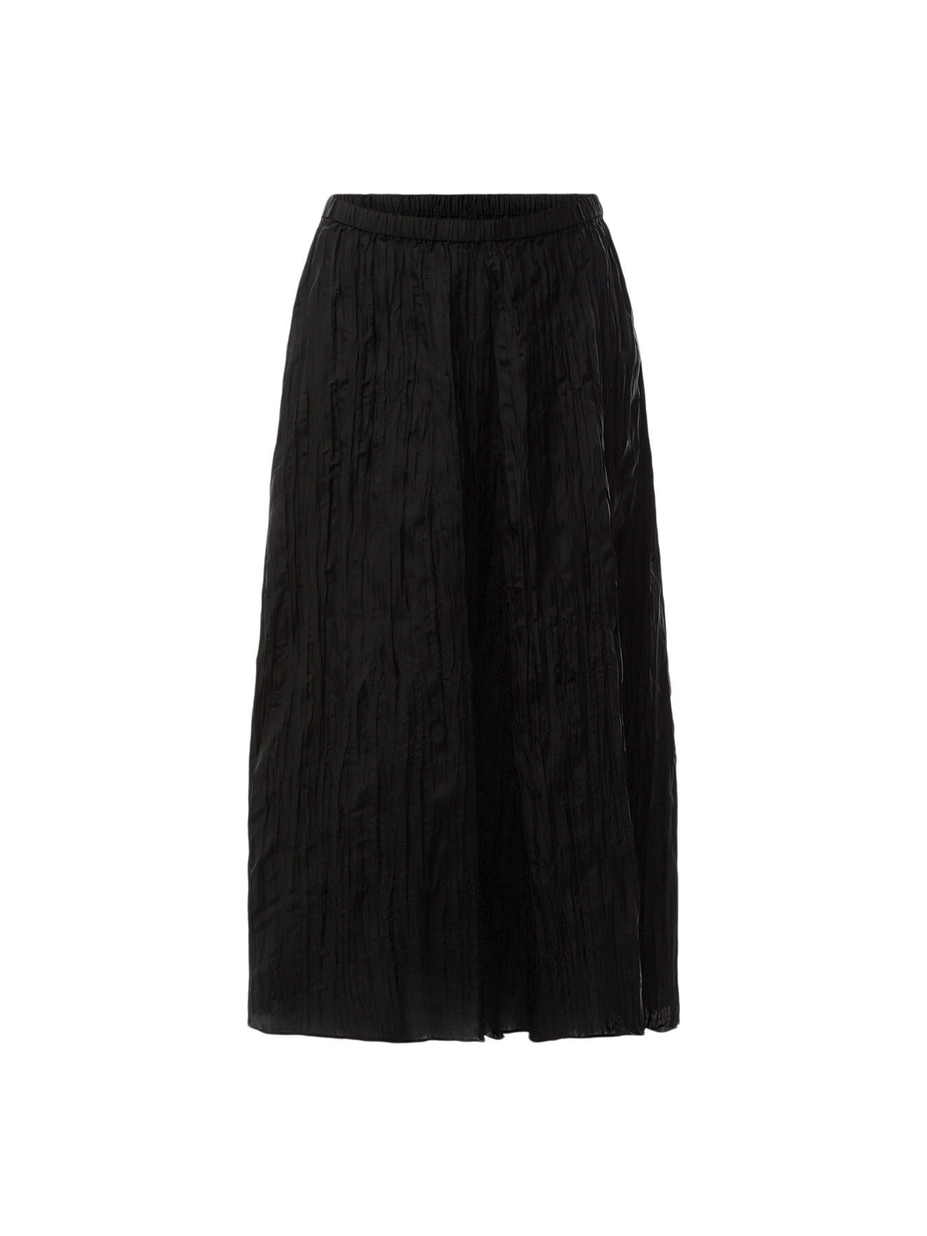 Crushed Silk Flared Skirt