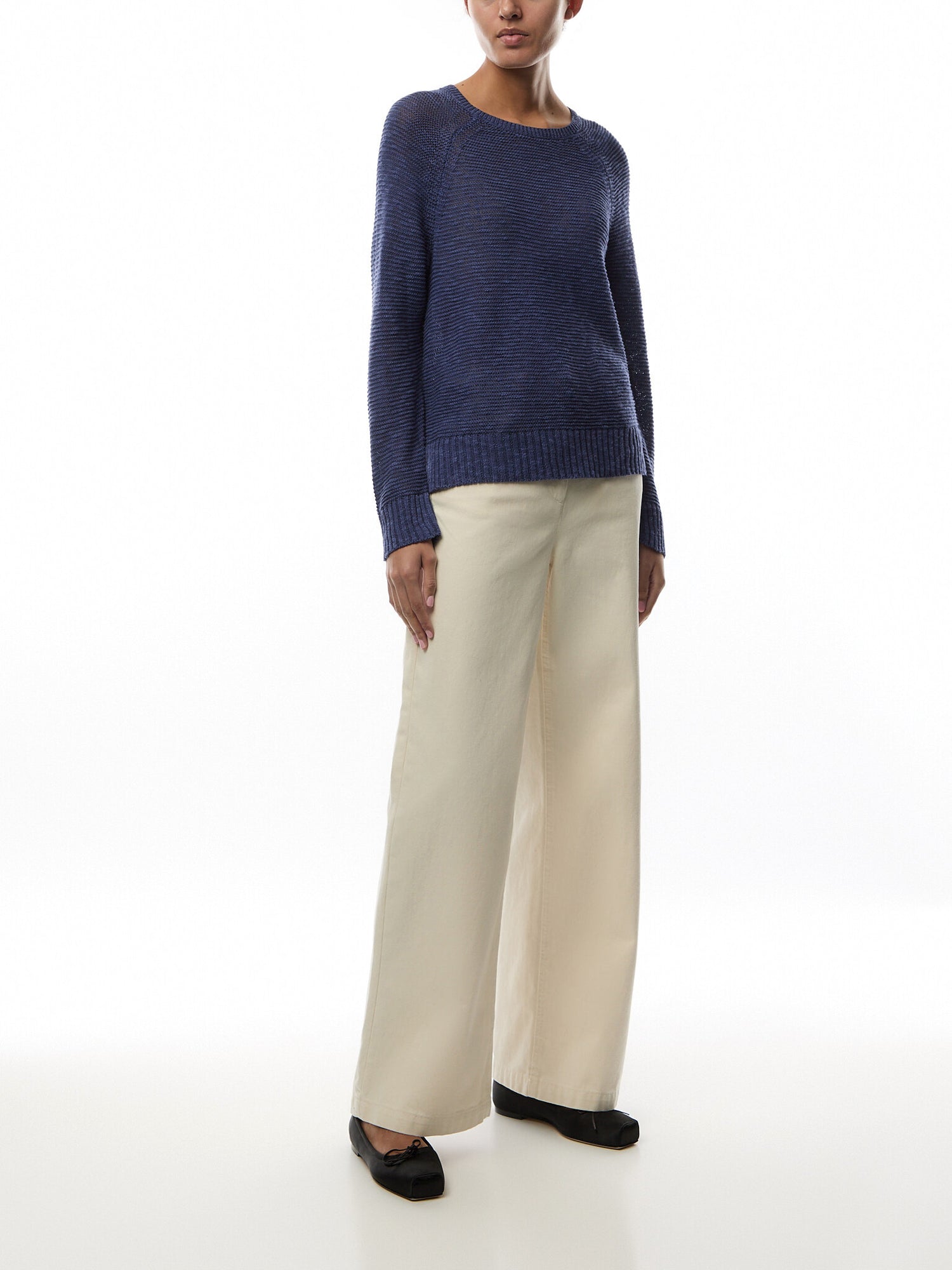 Crew Neck Raglan Sleeve Sweater