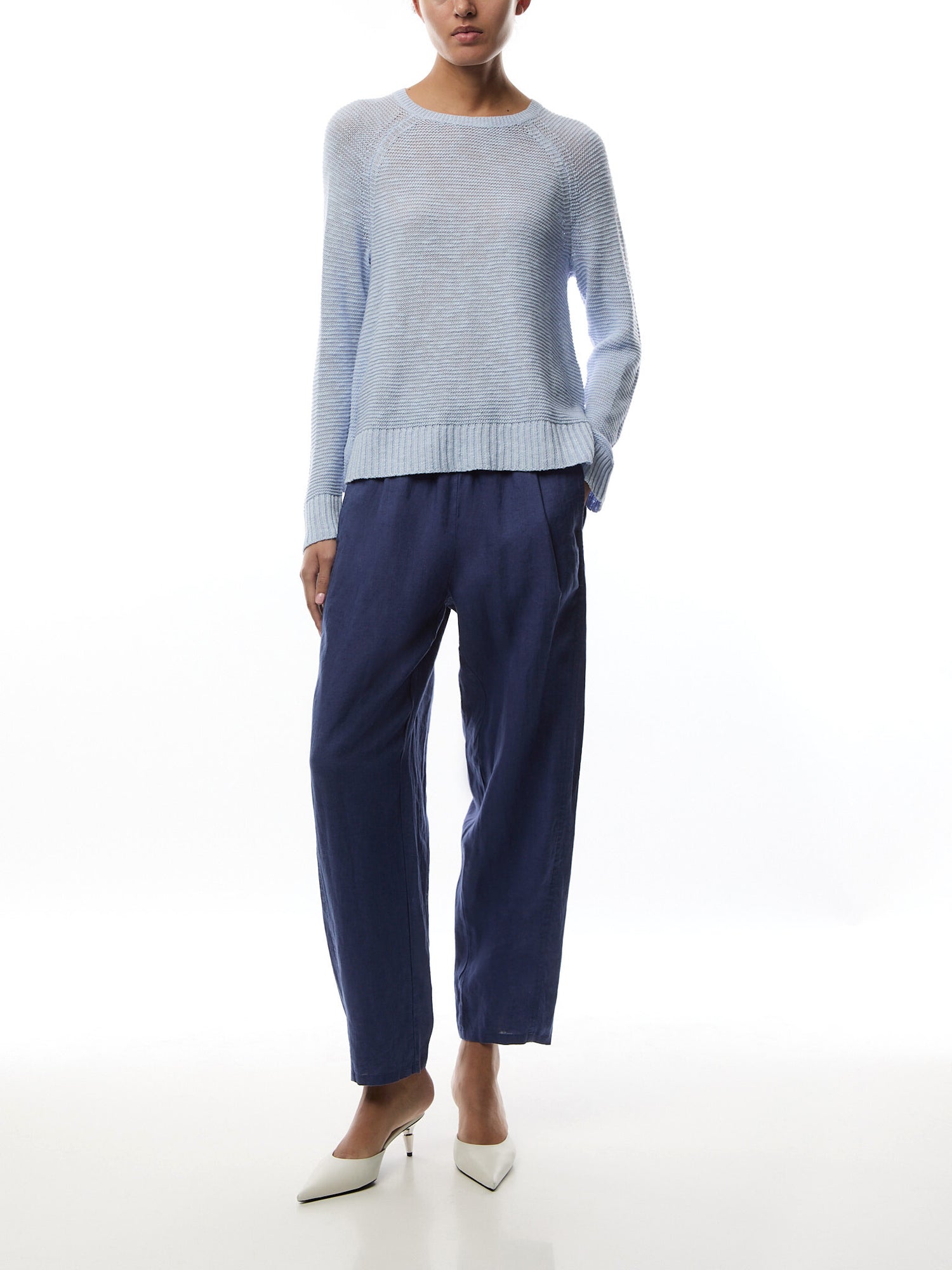 Ankle Pleated Lantern Pant Linen