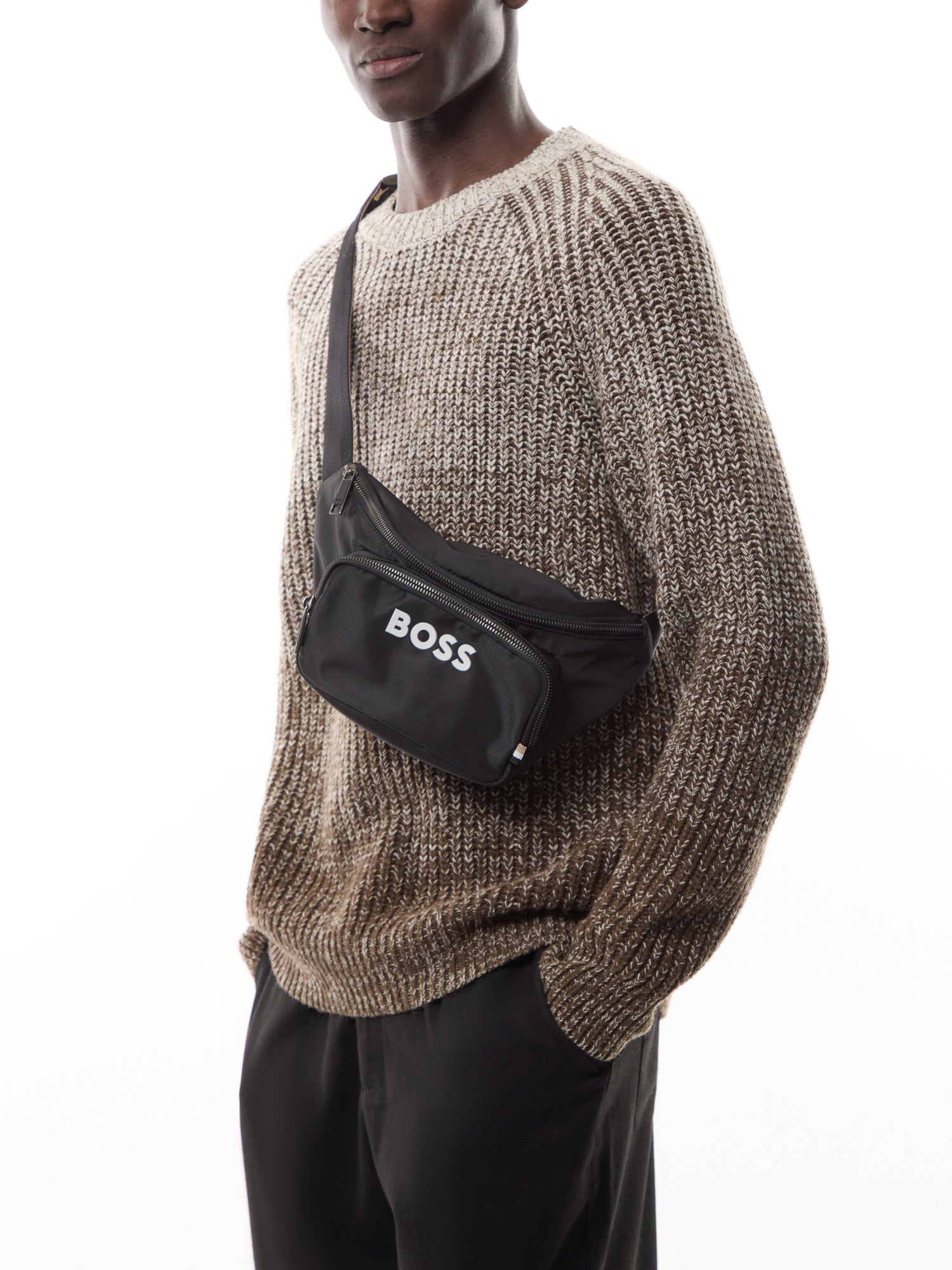 Structured Belt Bag With Contrast Logo