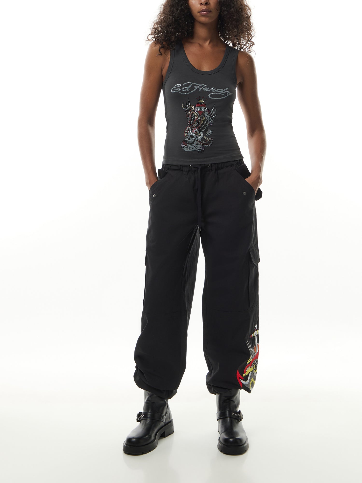 New York City Diamante Cropped Vest