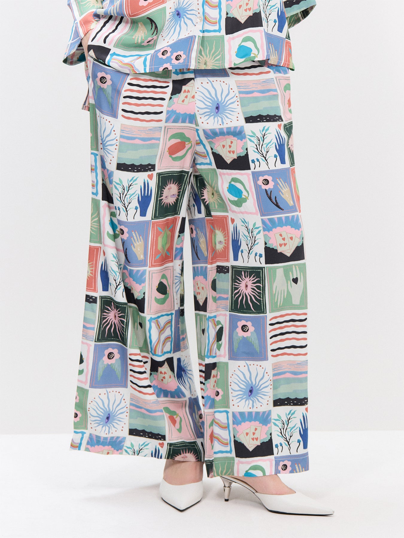Mystical Collage Wide Trousers