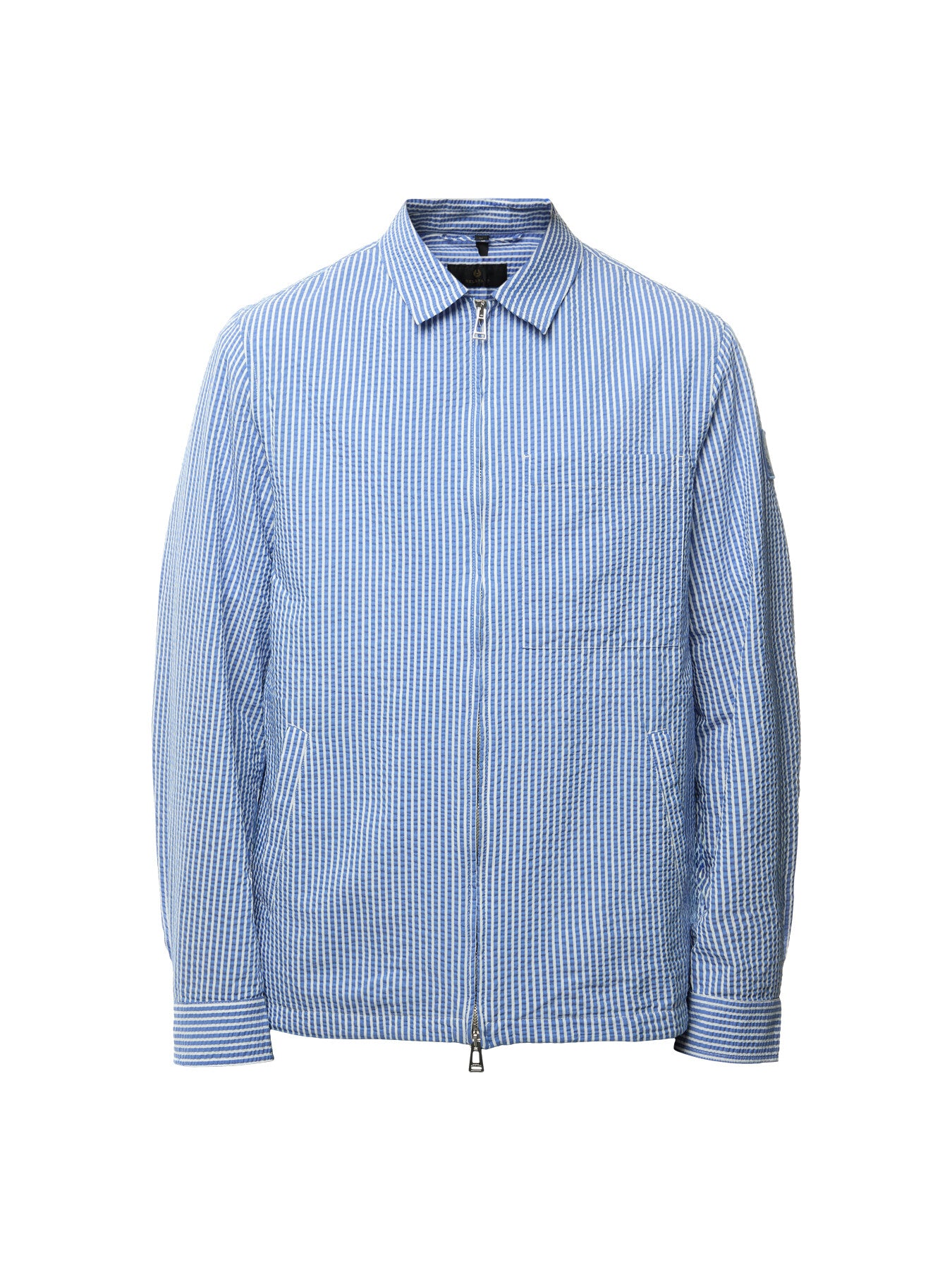 Channel Seersucker Stripe Overshirt