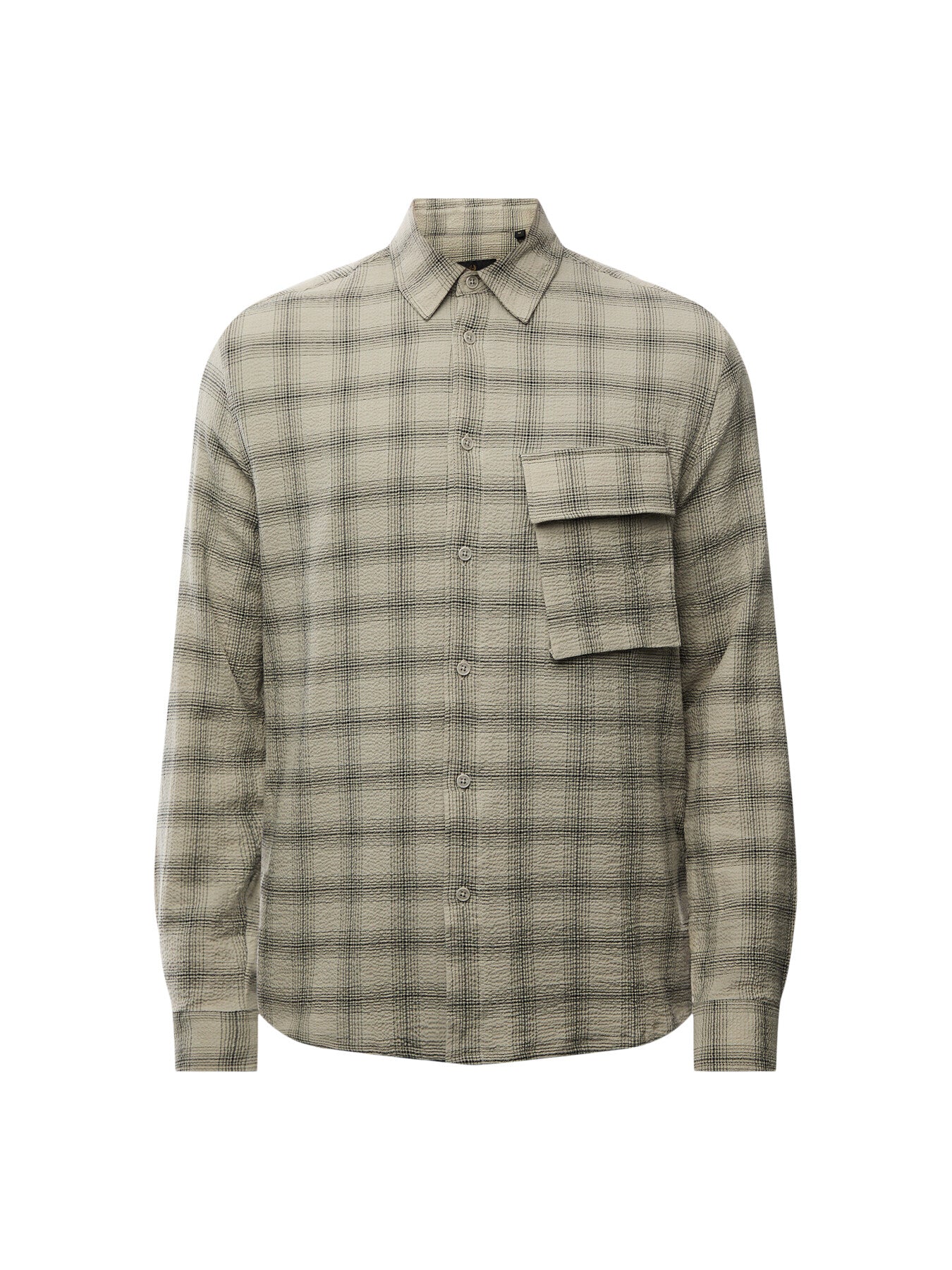 Scale Linen Seersucker Check Shirt
