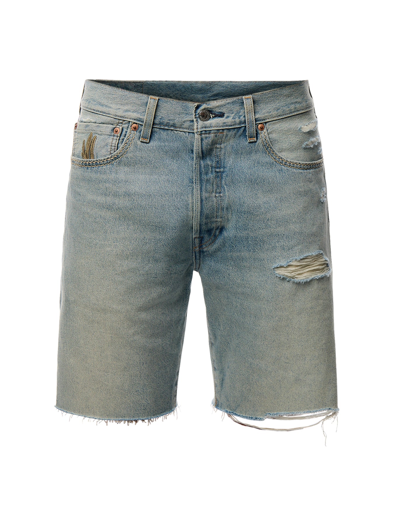 501 Original Embroidered Shorts Light Indigo