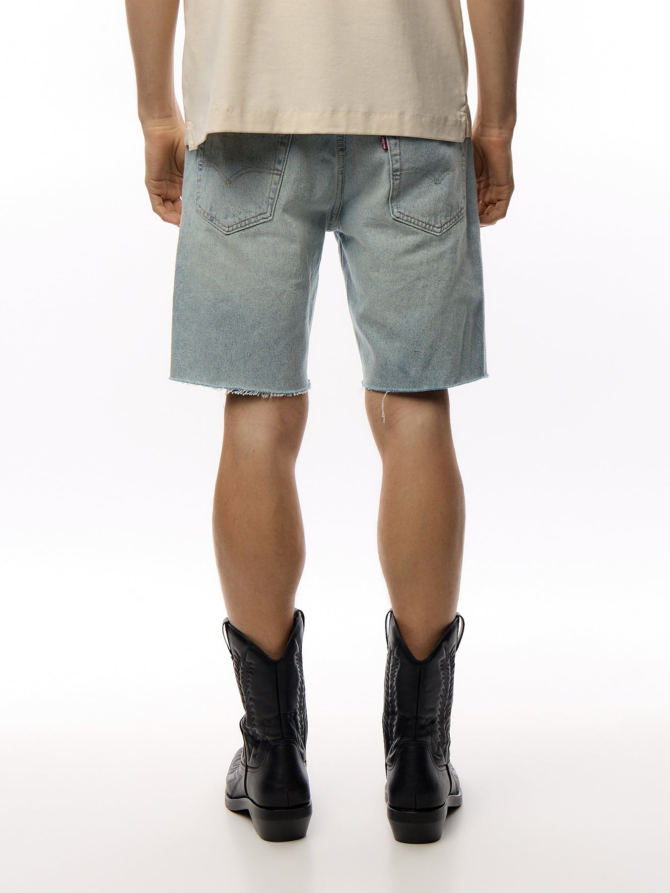 501 Original Embroidered Shorts Light Indigo