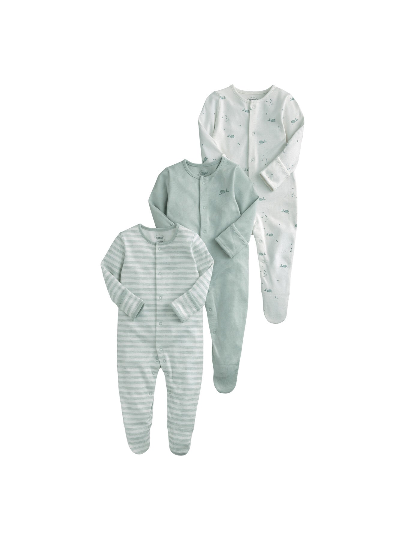 Whale Sleepsuits (Set of 3)