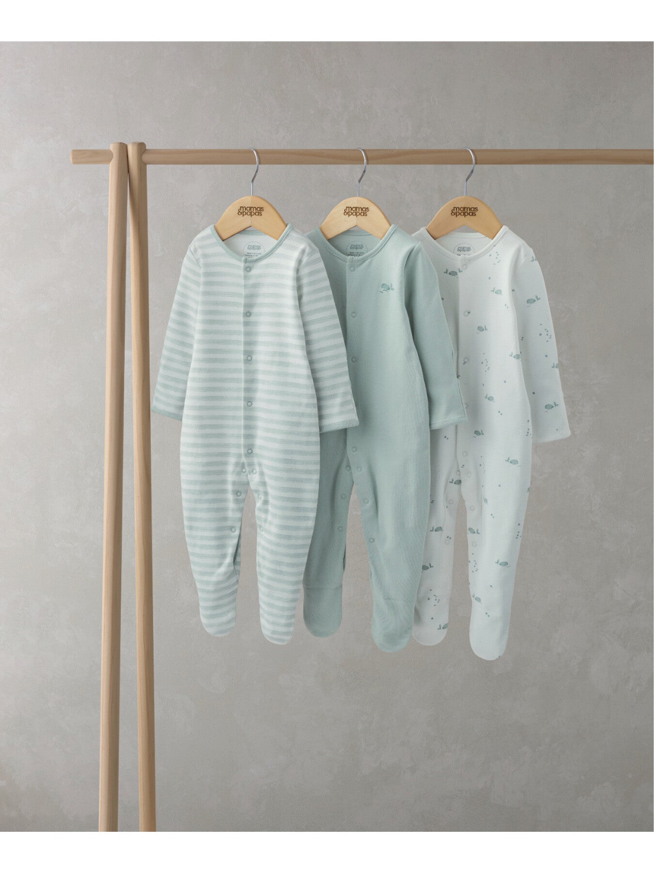 Whale Sleepsuits (Set of 3)