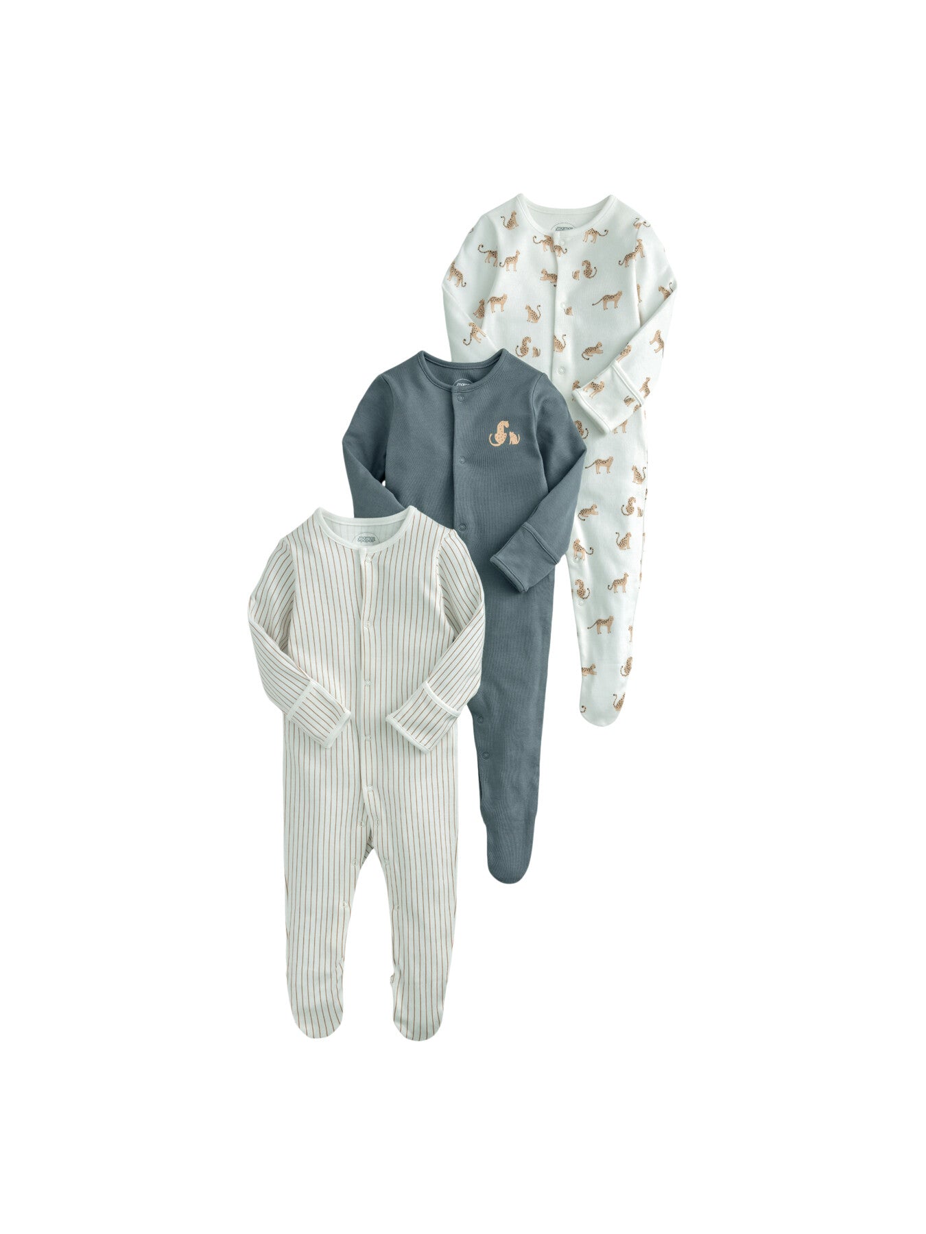 Leopard Sleepsuits (Set of 3)