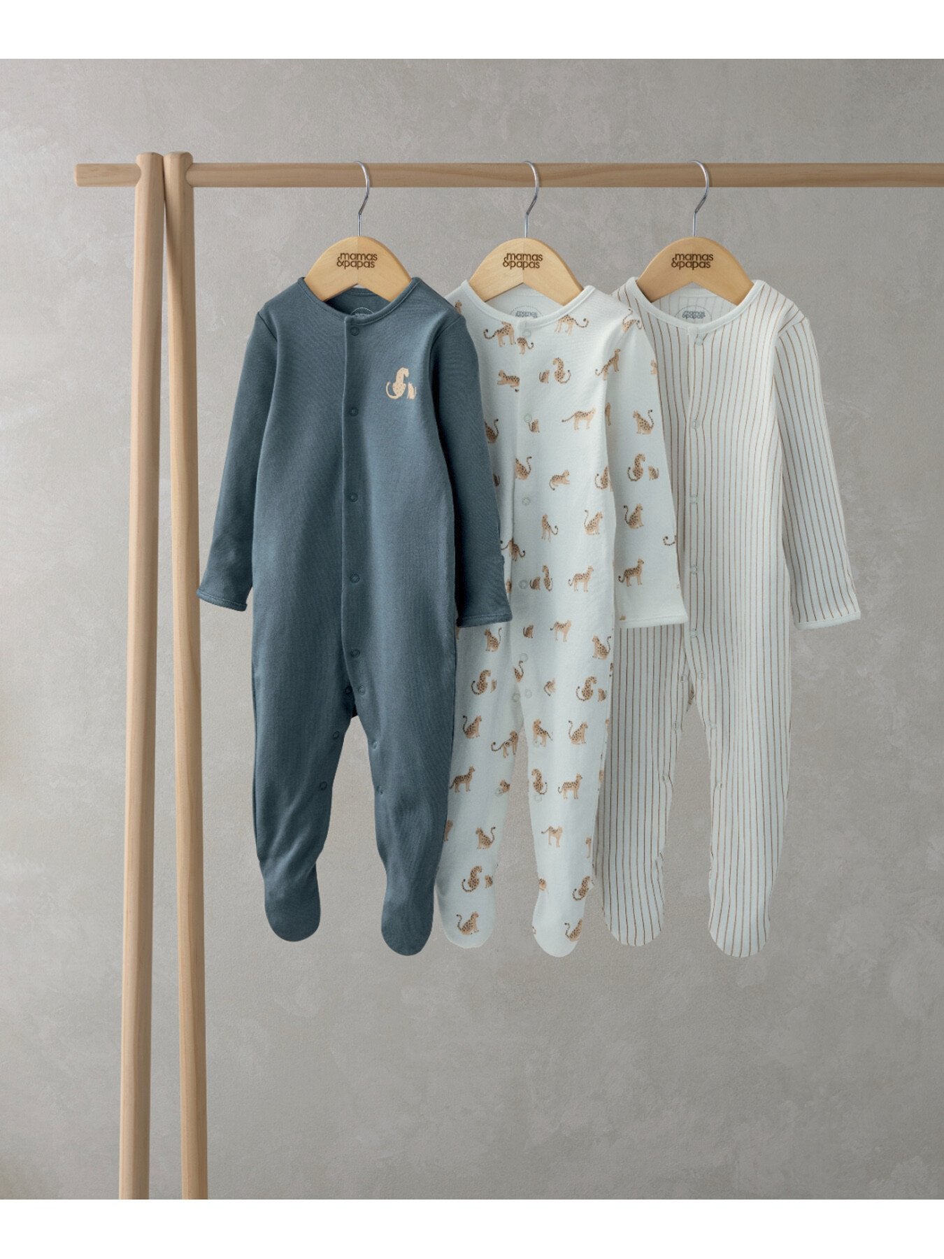 Leopard Sleepsuits (Set of 3)