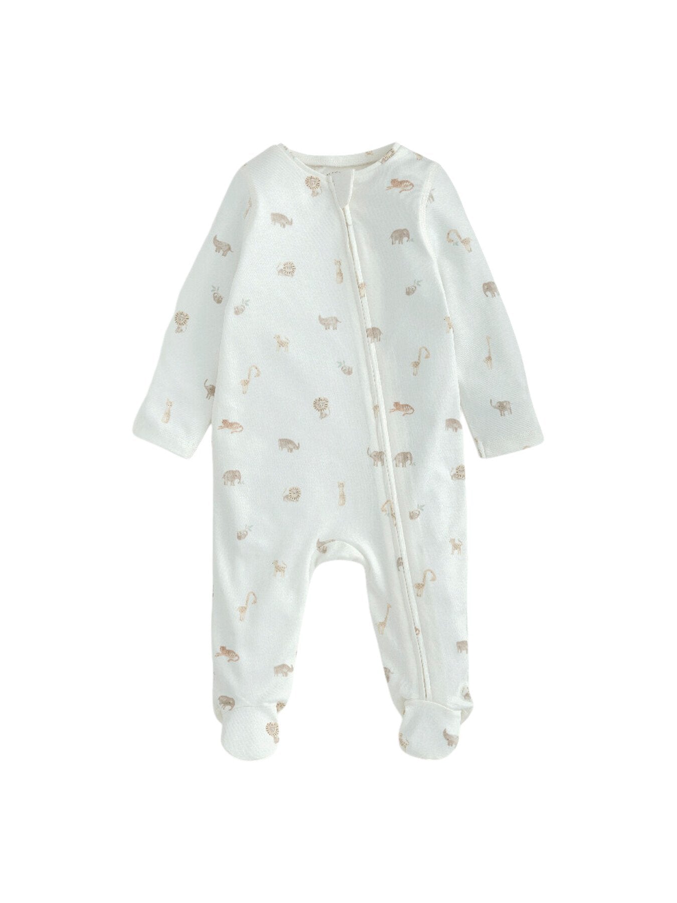 Safari Print All In One Sleepsuit with Zip