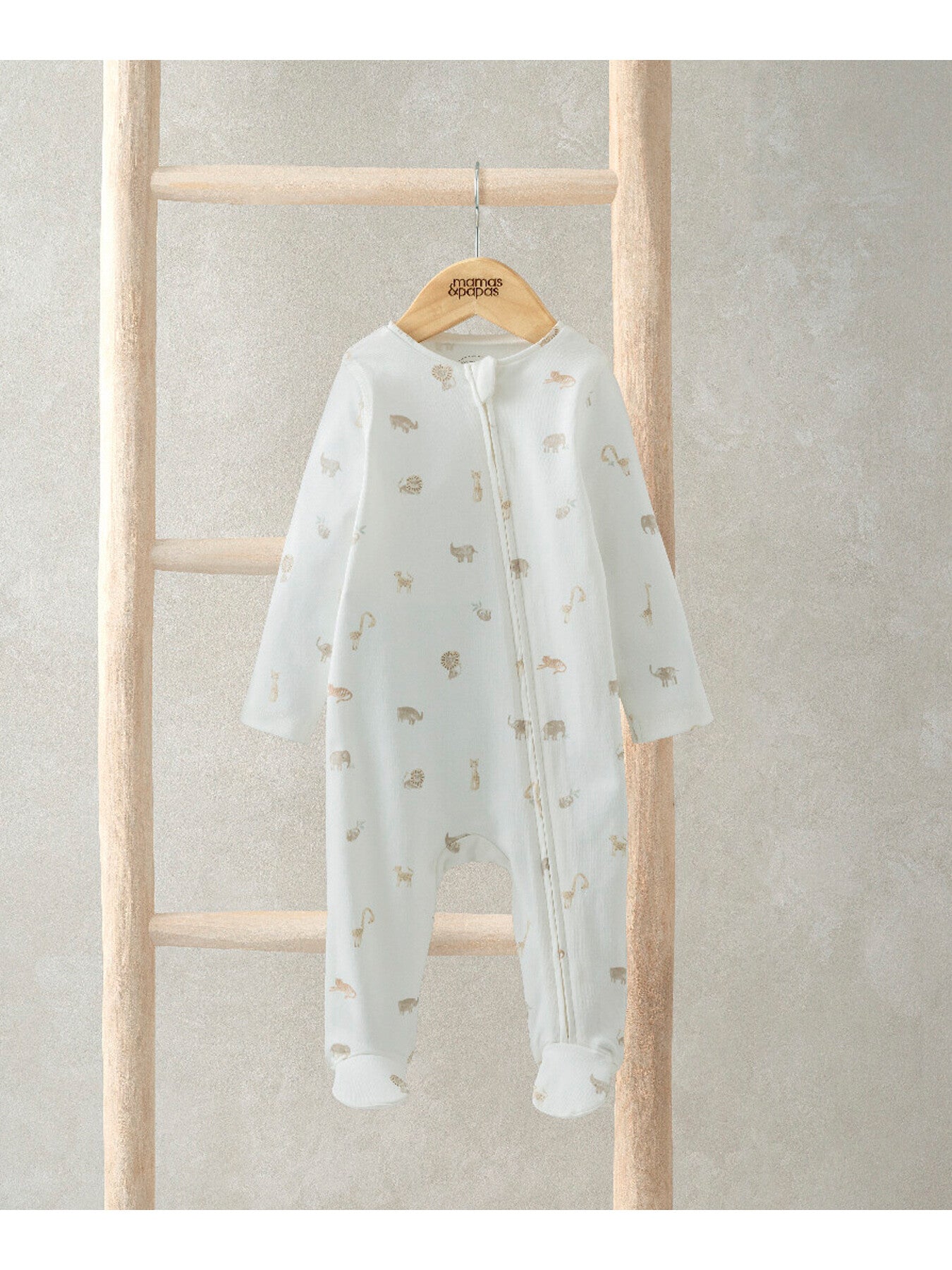 Safari Print All In One Sleepsuit with Zip