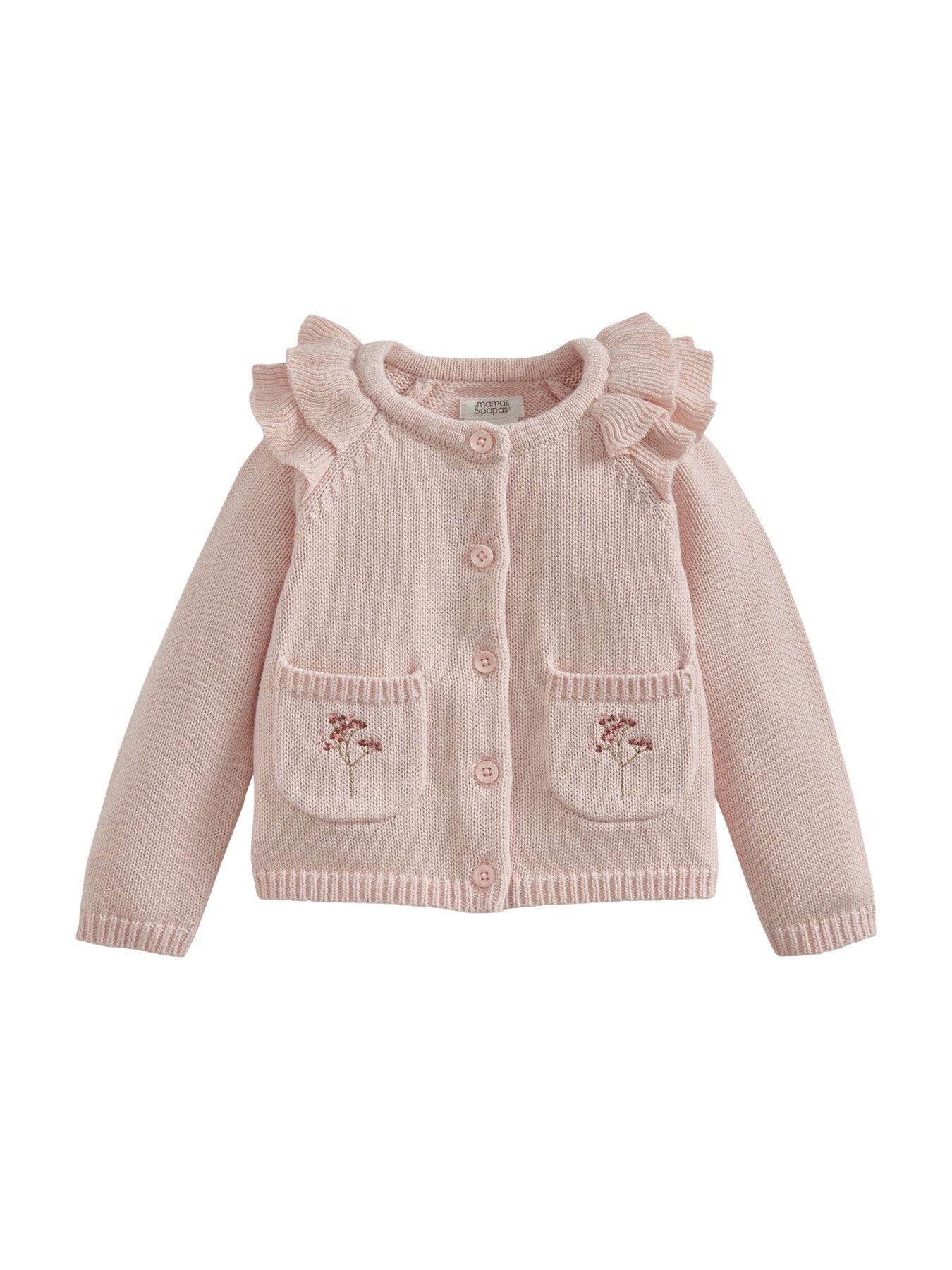 Frill Sleeves Cardigan - Pink
