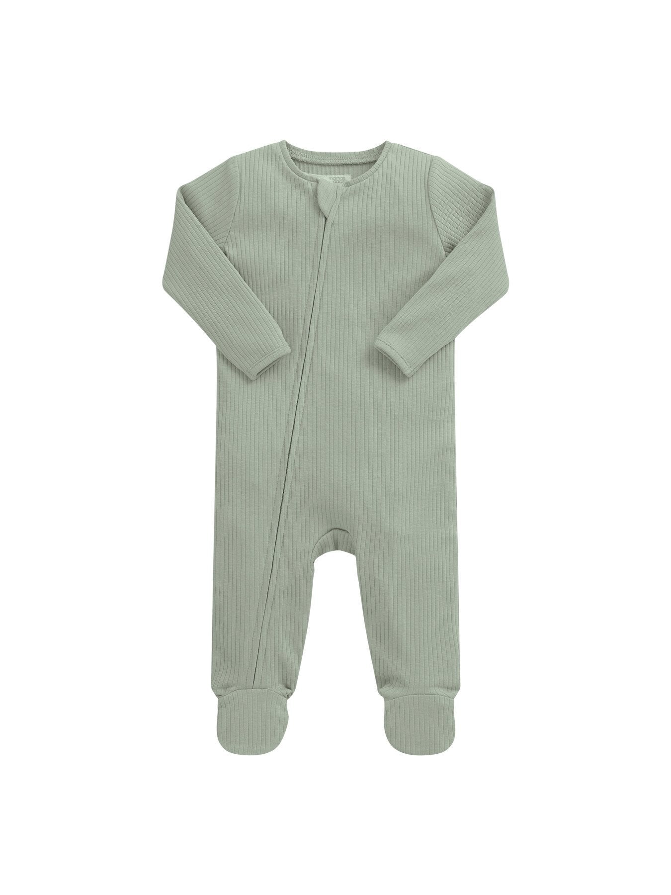 Organic All In One Sleepsuit - Sage Green