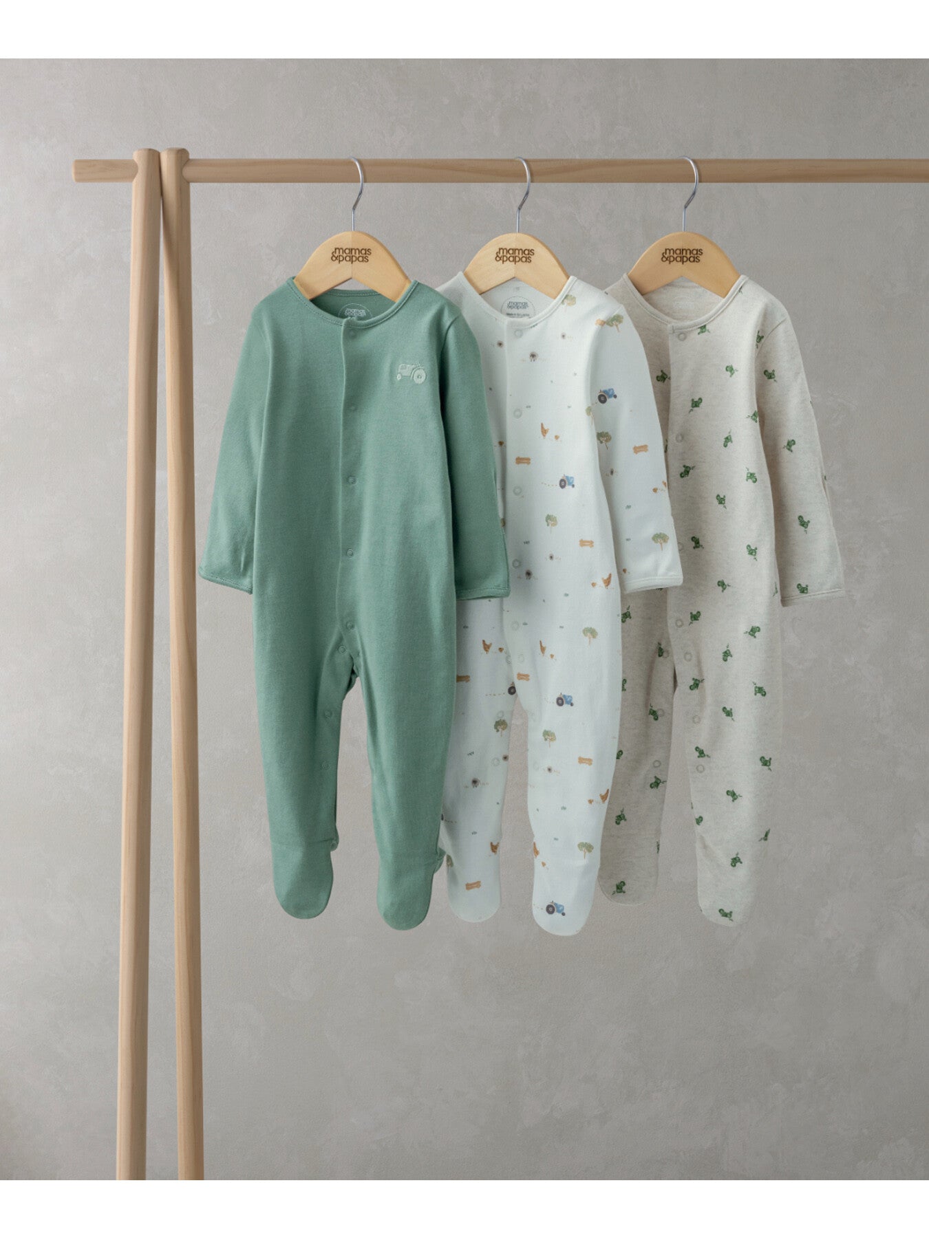 Farmyard Sleepsuits (Set of 3)