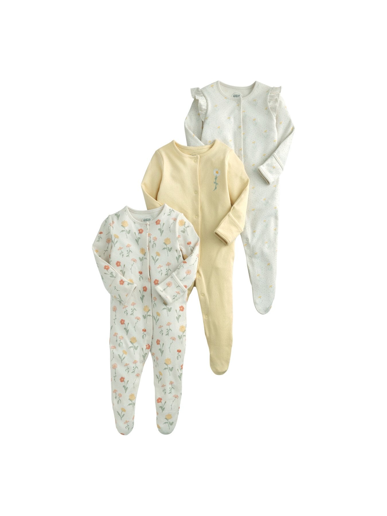 Healing Floral Sleepsuits (Set of 3)