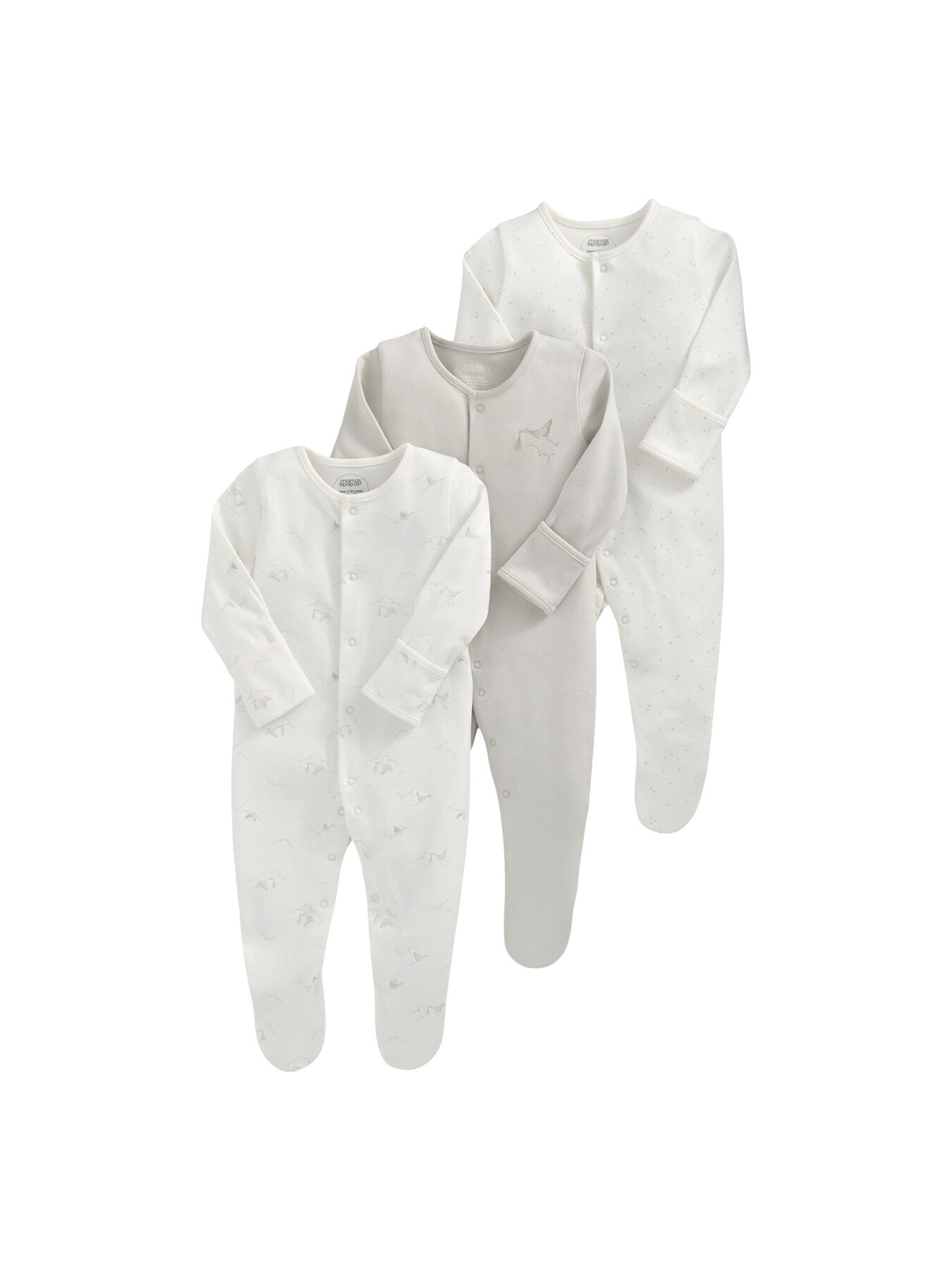 Stork Sleepsuits (Set of 3)