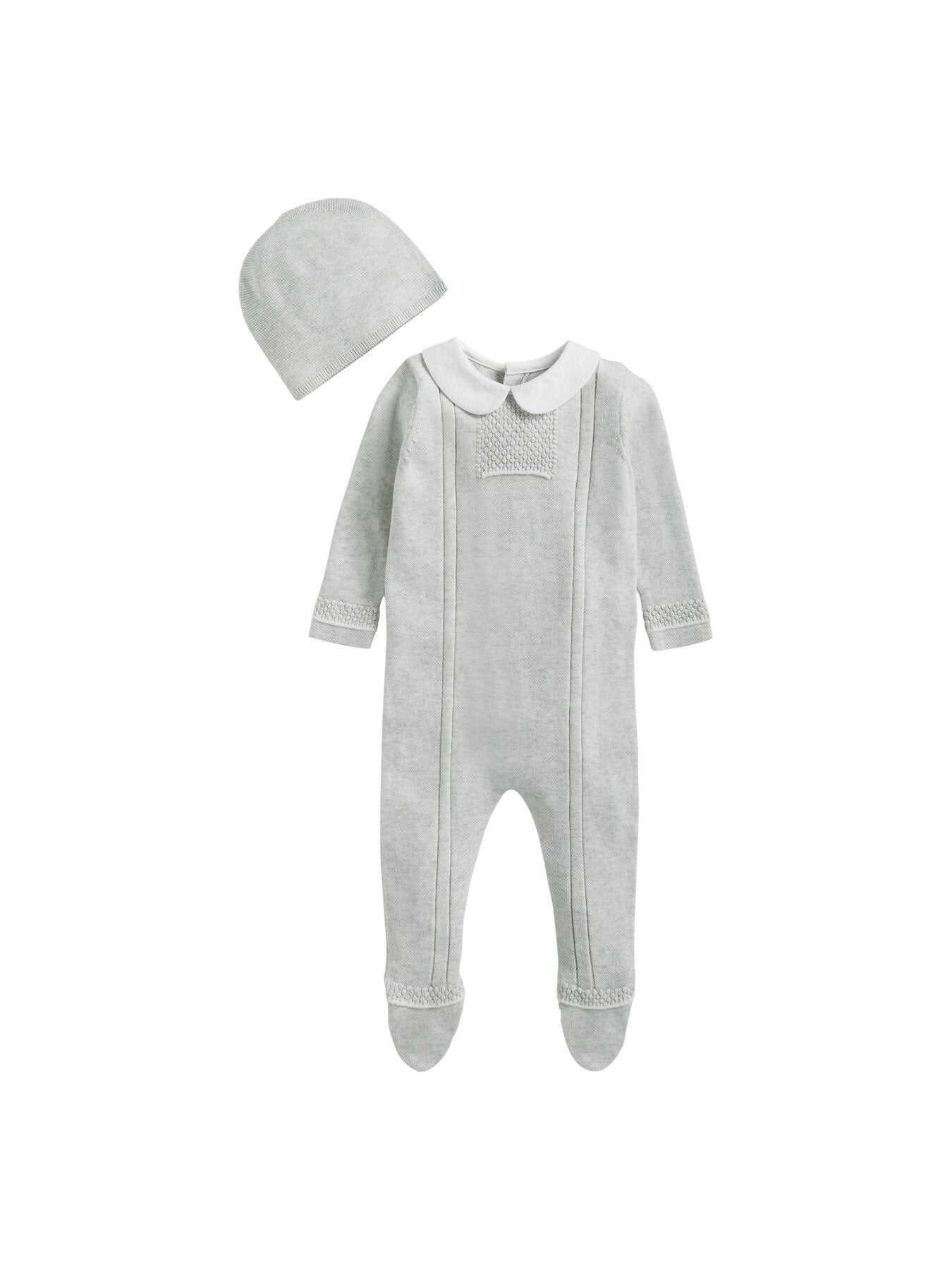 Knitted All in One & Hat - White
