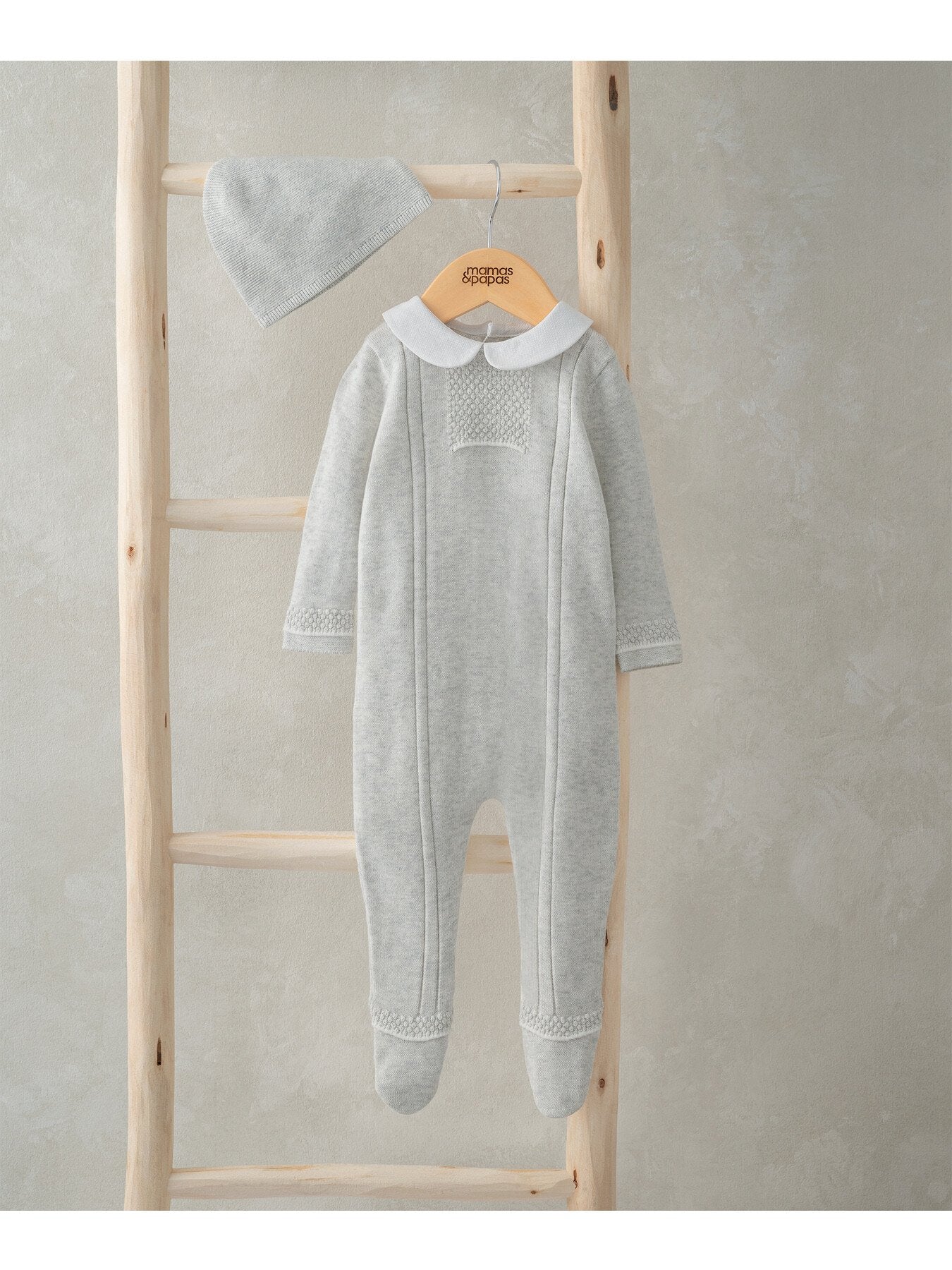 Knitted All in One & Hat - White
