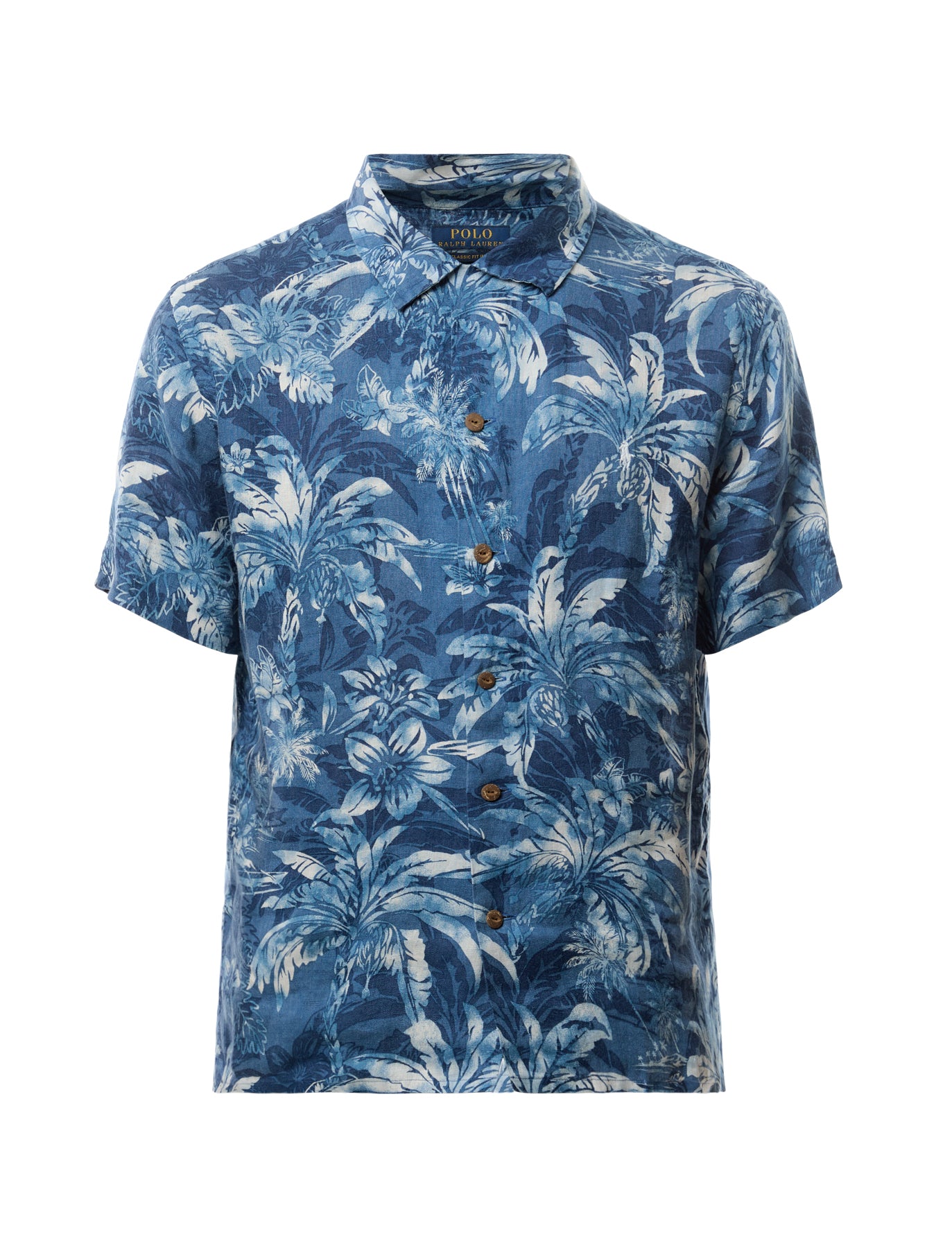 Linen Palm Tree Short Sleeve Shirt