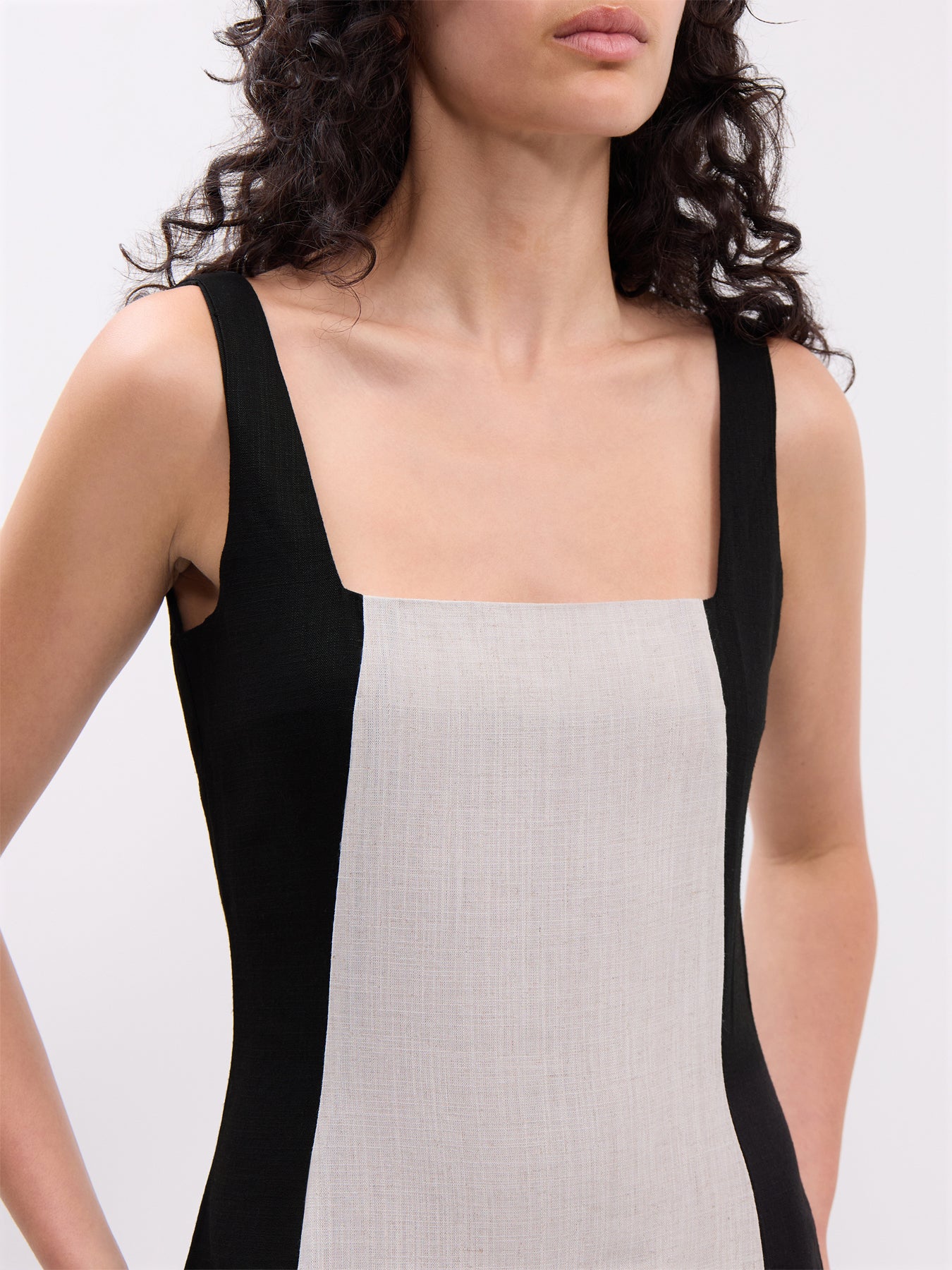 Ella Square Neck Contrast Maxi Dress