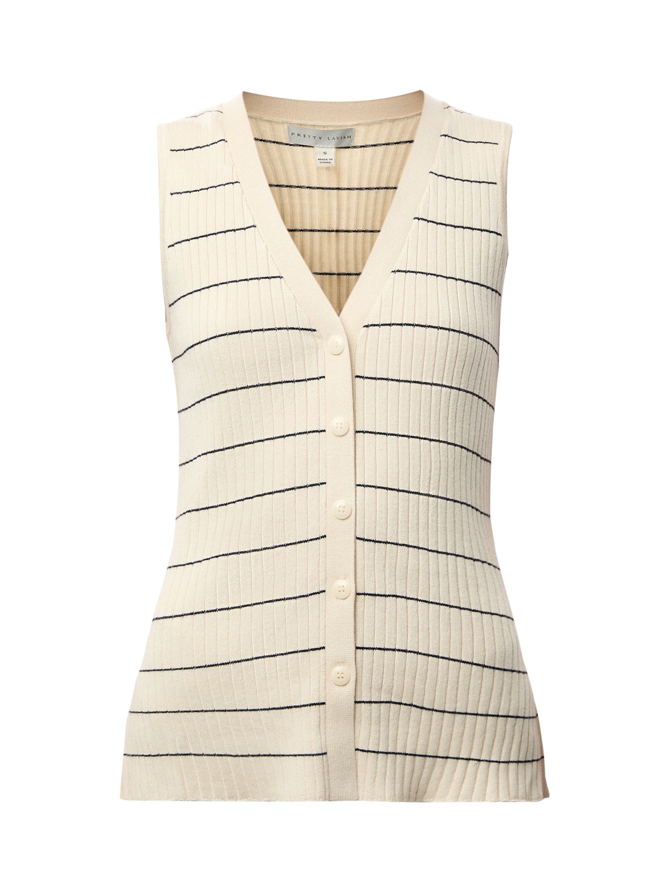 Hattie Stripe Knit Waistcoat