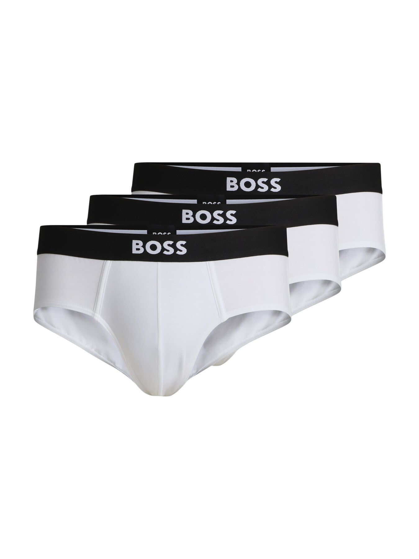 Three-pack of stretch-cotton briefs with logo