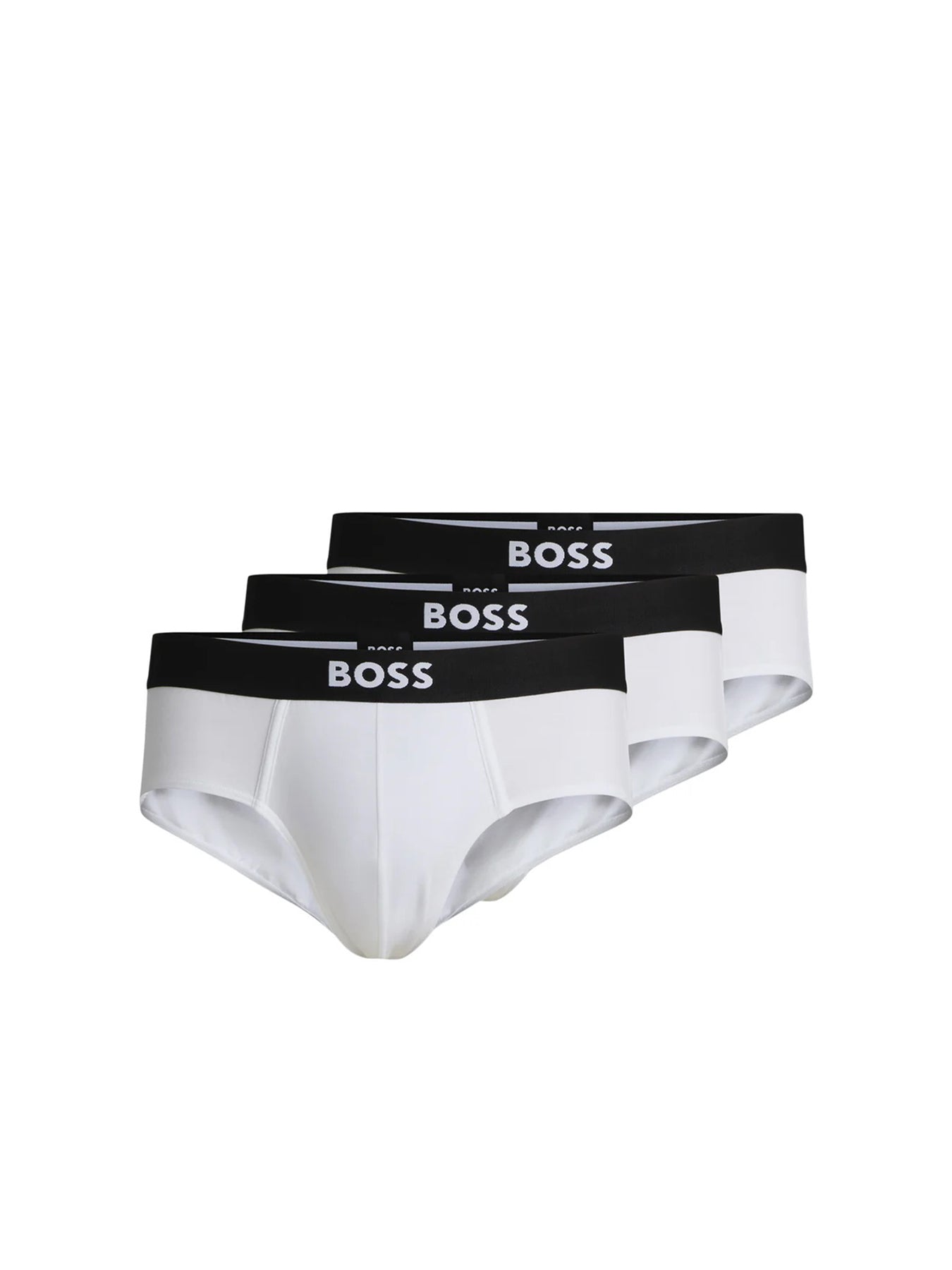 Three-pack of stretch-cotton briefs with logo