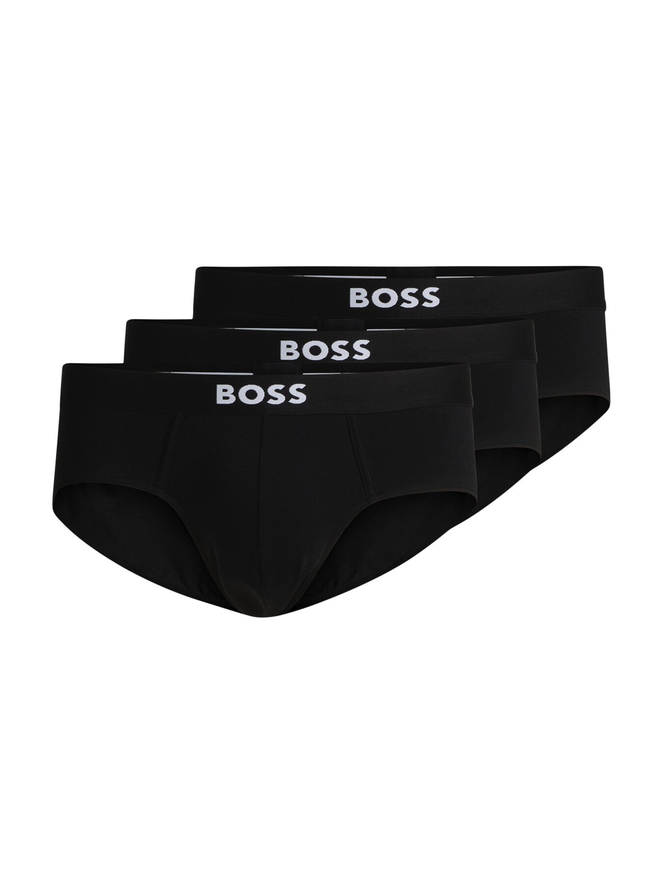 Three-pack of stretch-cotton briefs with logo