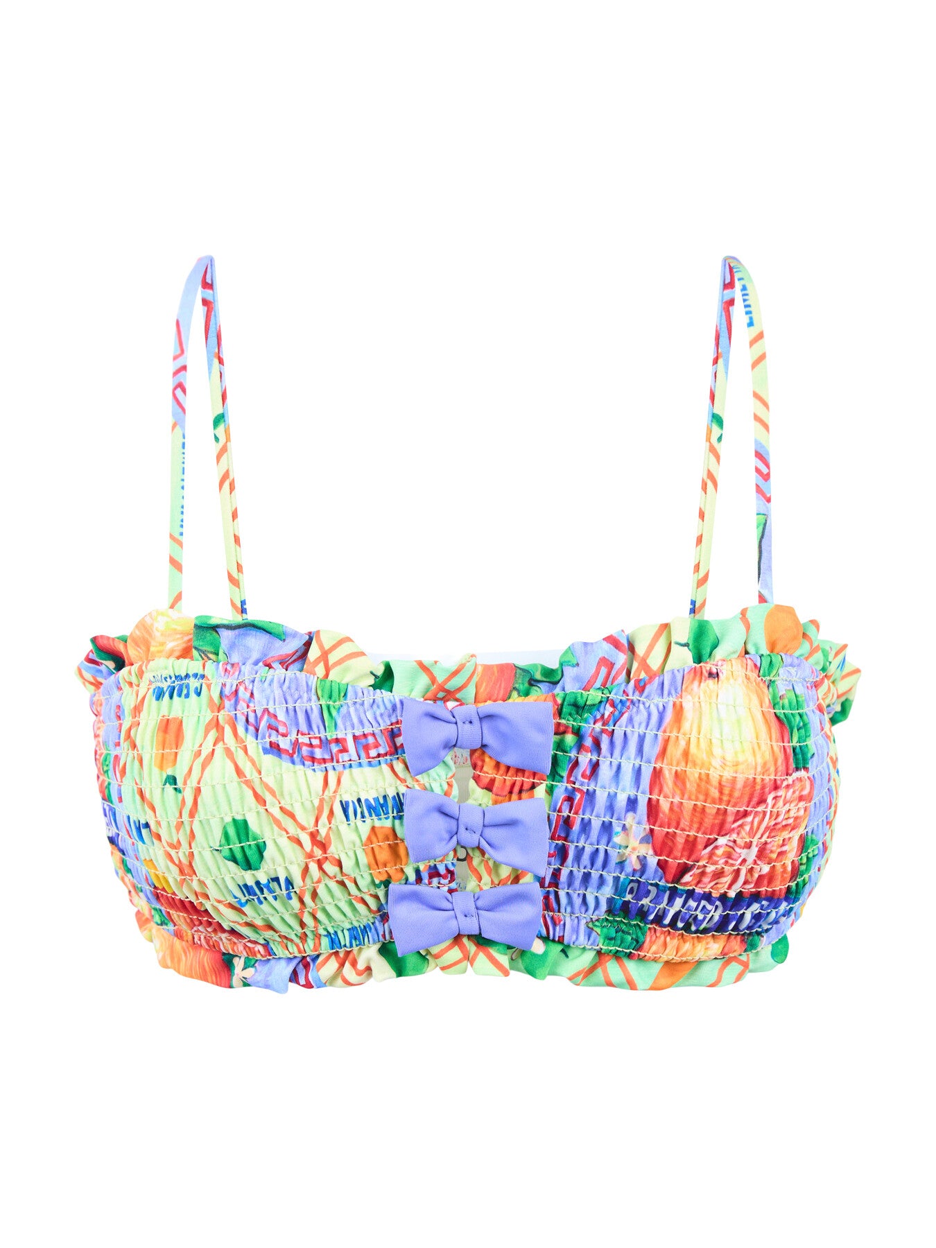 Jessie Shirred Bow Bikini Top