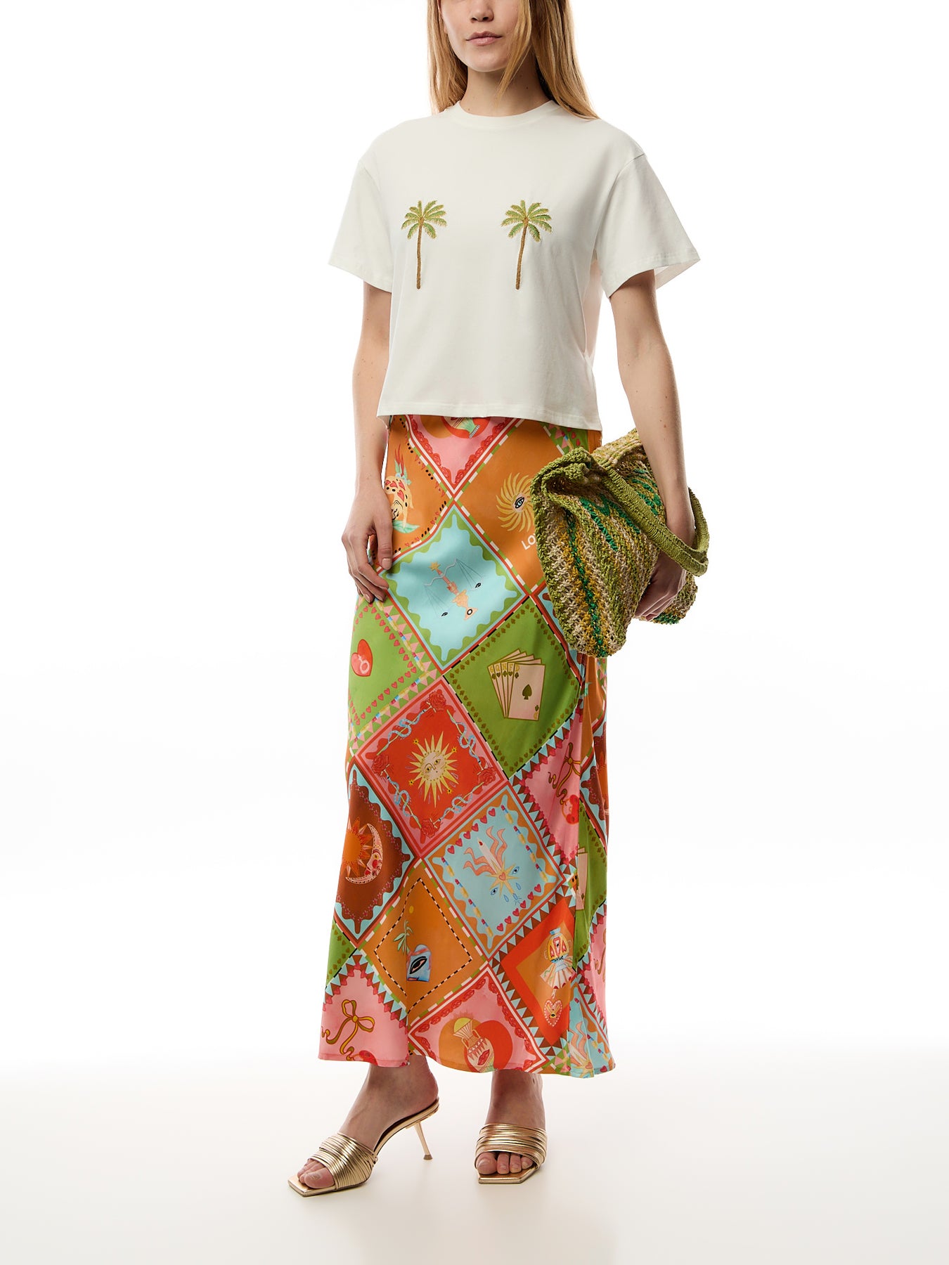 Embroidered Palm Boob T Shirt