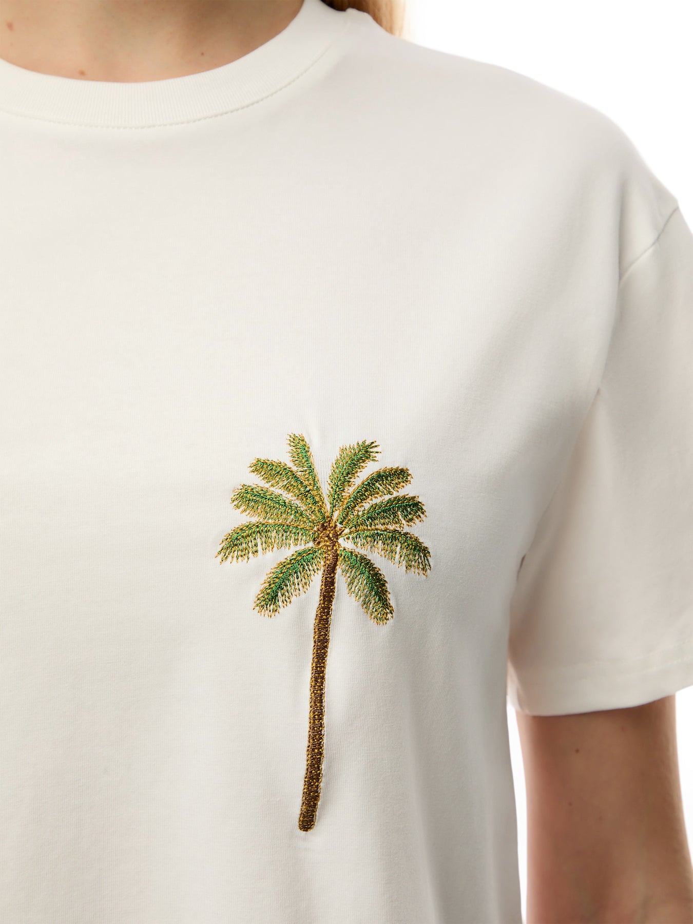 Embroidered Palm Boob T Shirt
