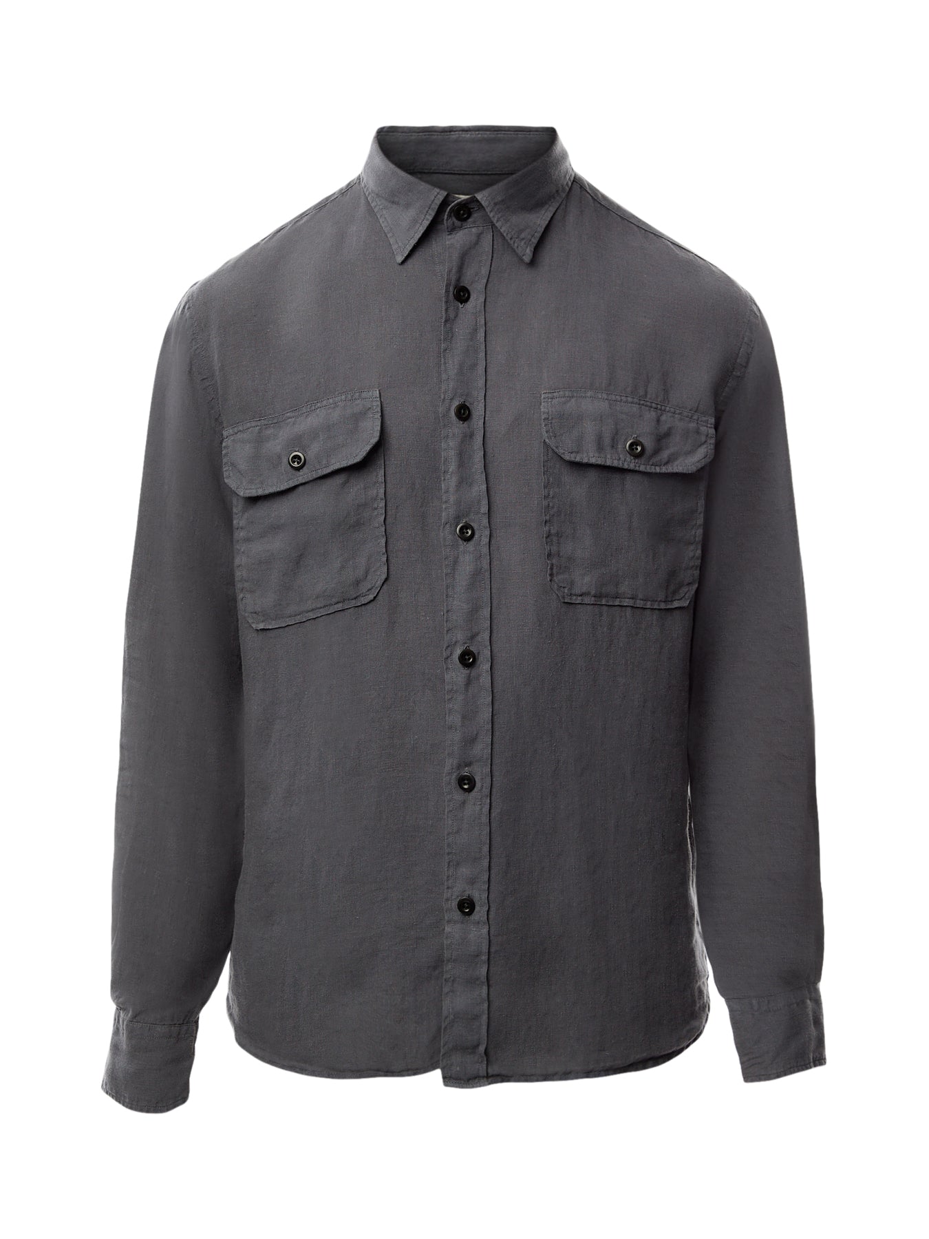 Two Pocket Linen Play Pat Woven Shirt