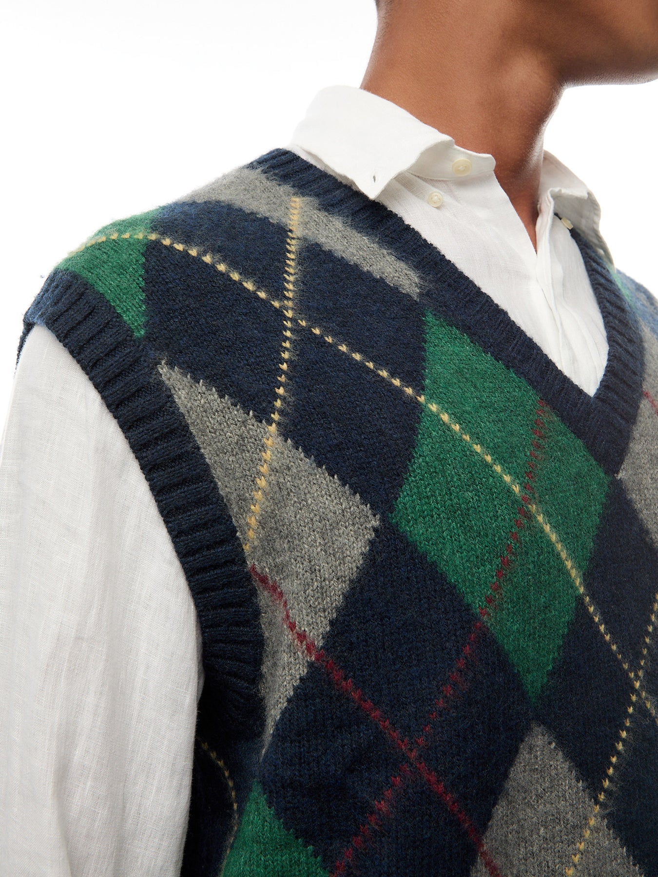 Argyle Sleeveless Knit