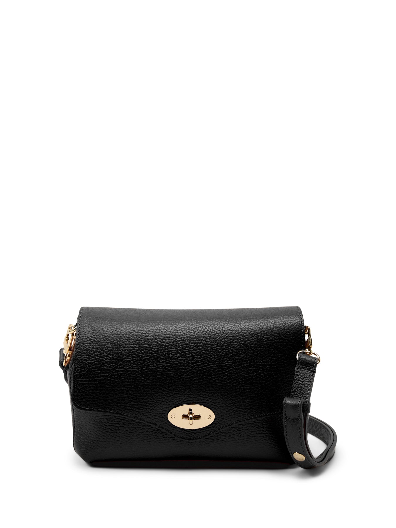 The Maddie Midi Black Leather Bag