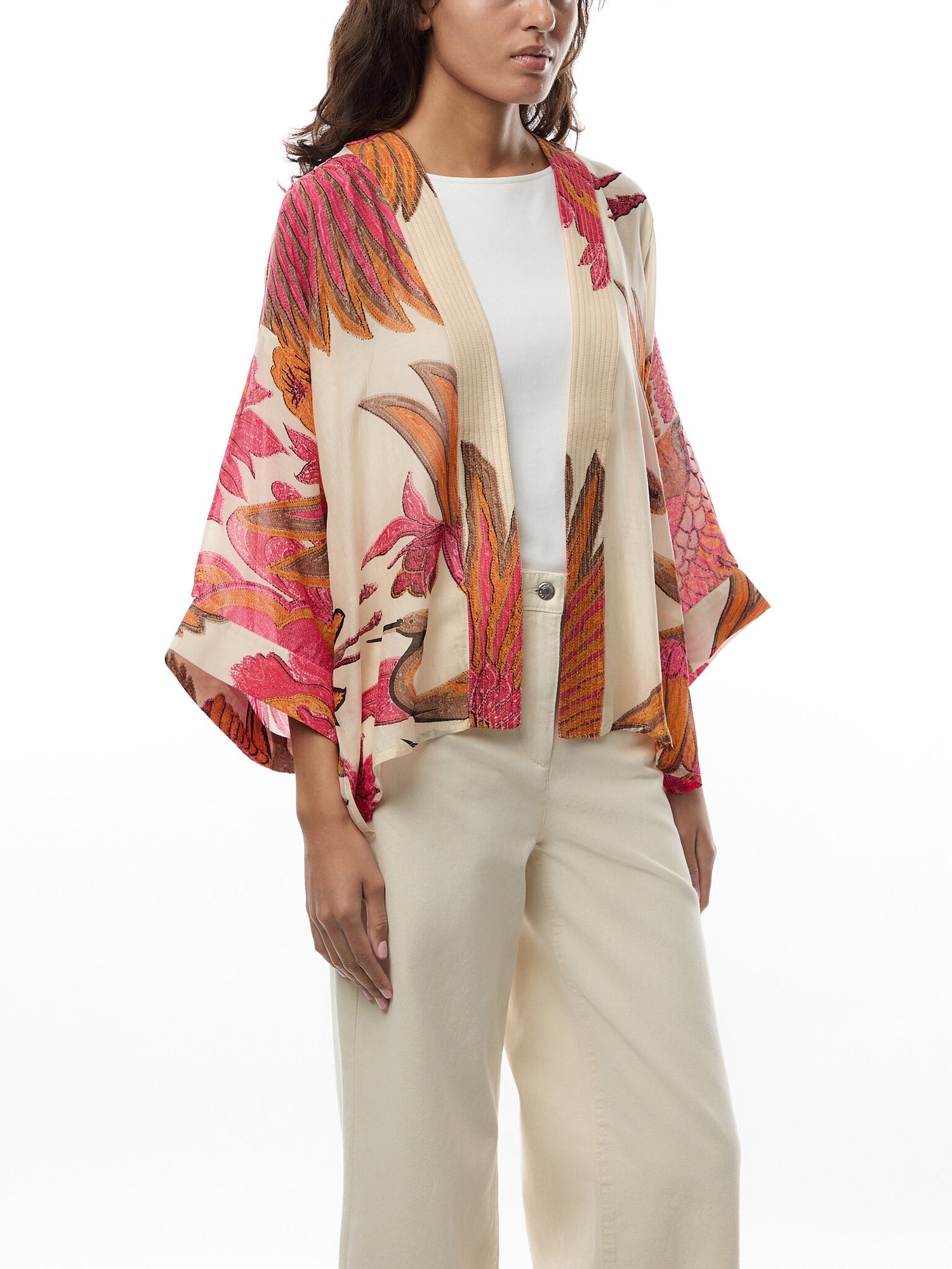 Crane Ecru Kimono