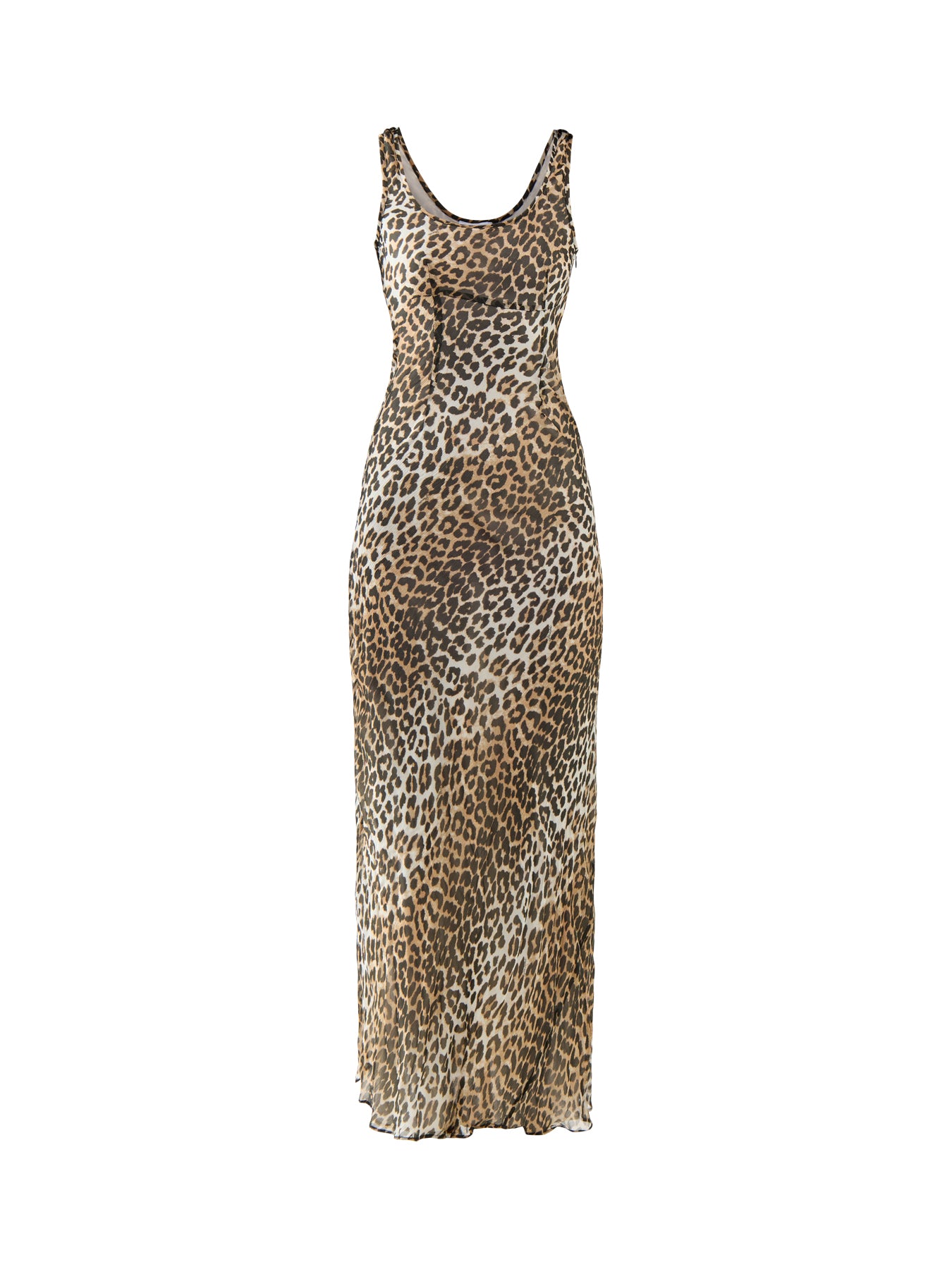Printed Viscose Chiffon Maxi Dress