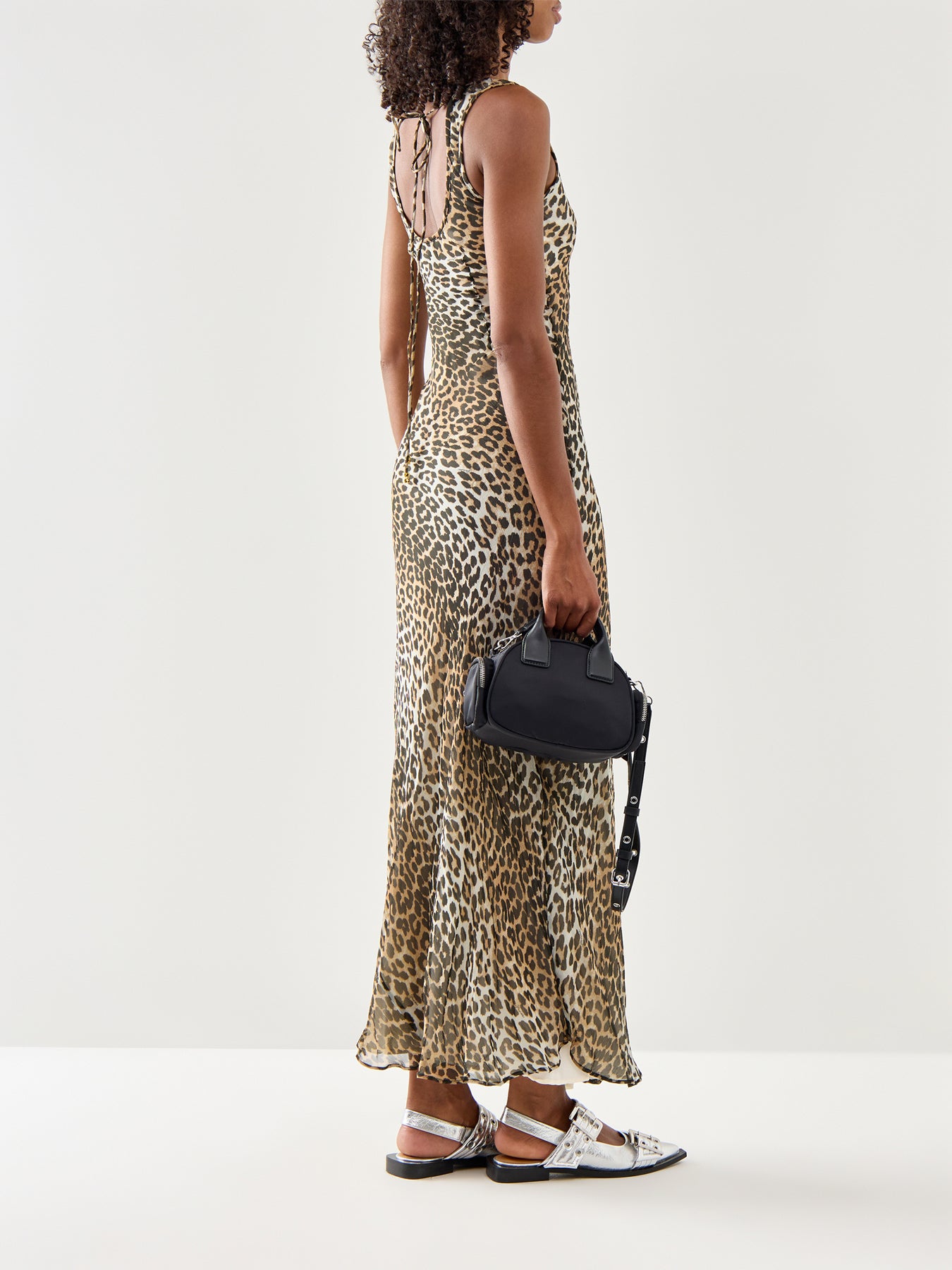 Printed Viscose Chiffon Maxi Dress