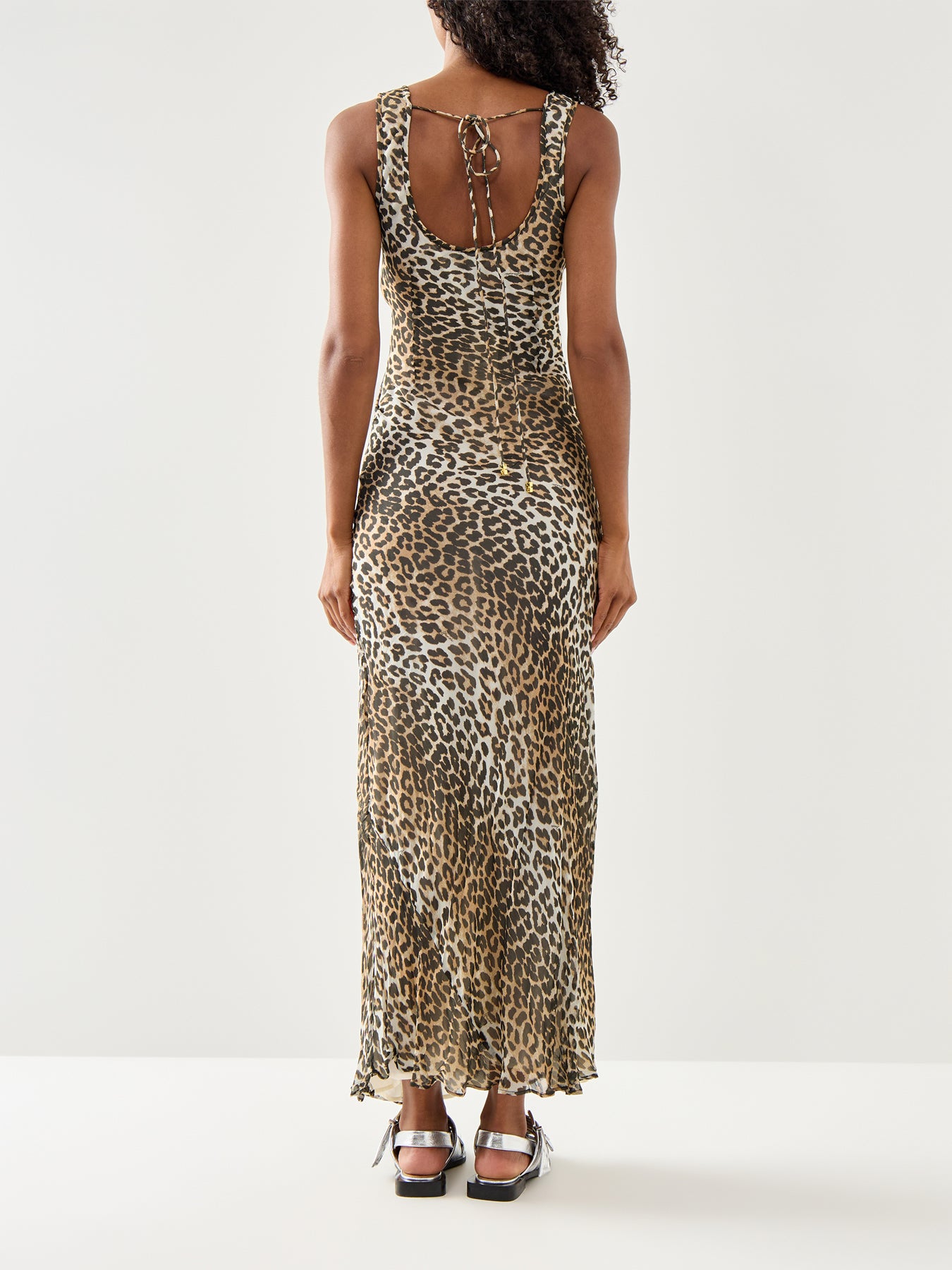 Printed Viscose Chiffon Maxi Dress