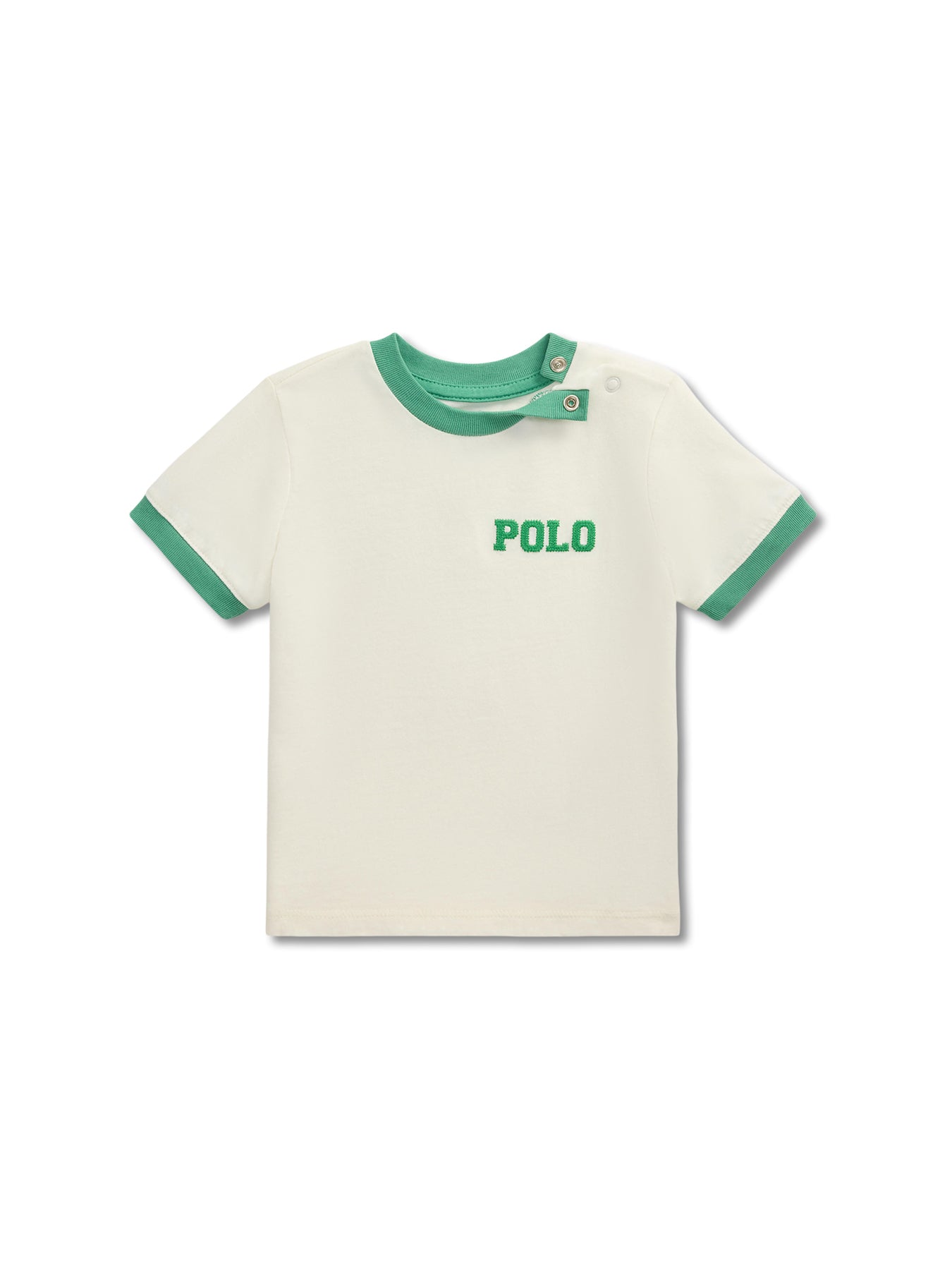 Ringer Knit White T-Shirt