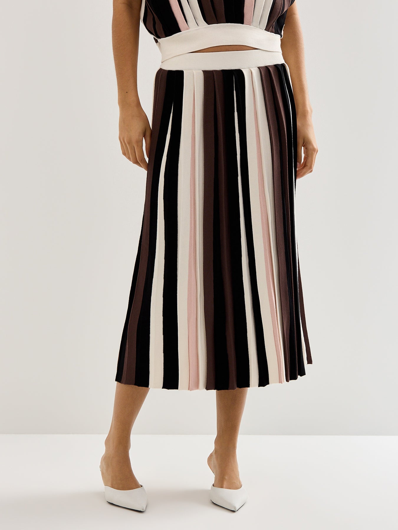 Weekend Pleiadi Striped Knit Skirt