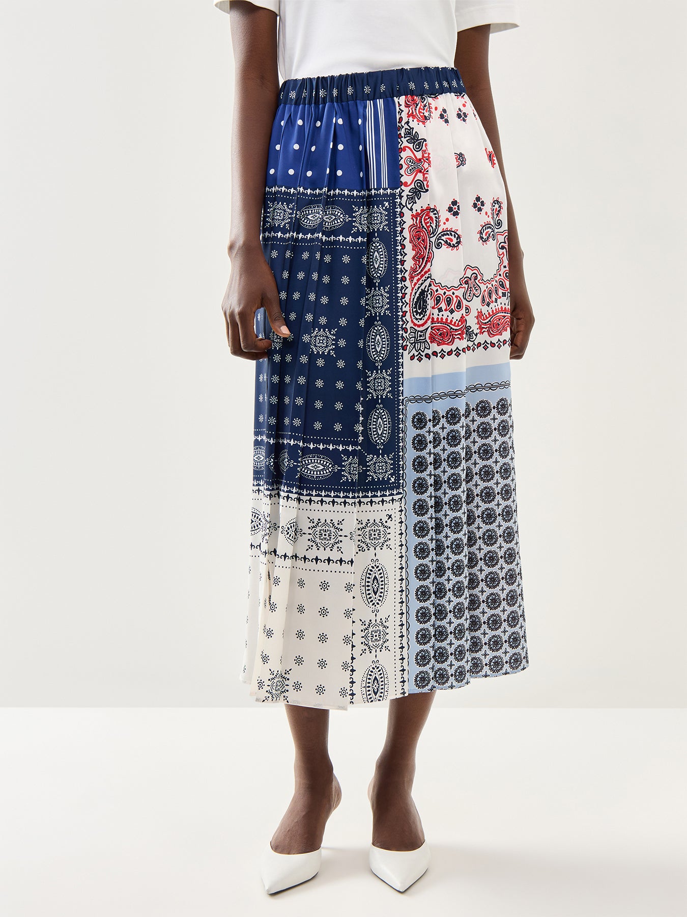 Weekend Luna Pleated Printed Skirt
