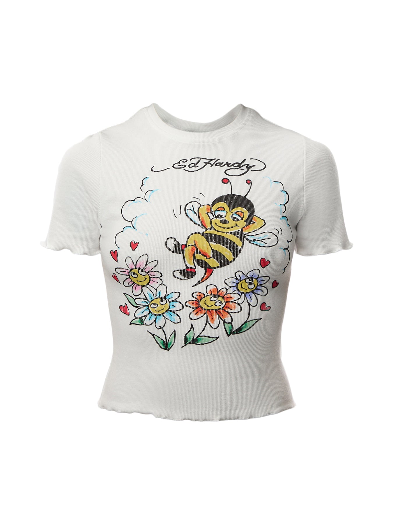 Womens Bee Lettuce Hem Baby T-Shirt