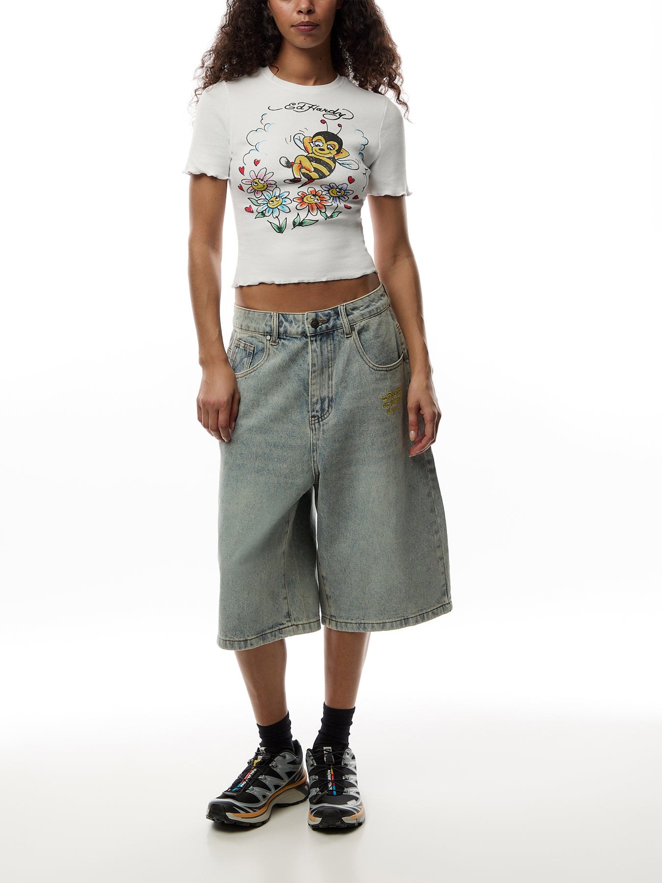 Womens Bee Lettuce Hem Baby T-Shirt