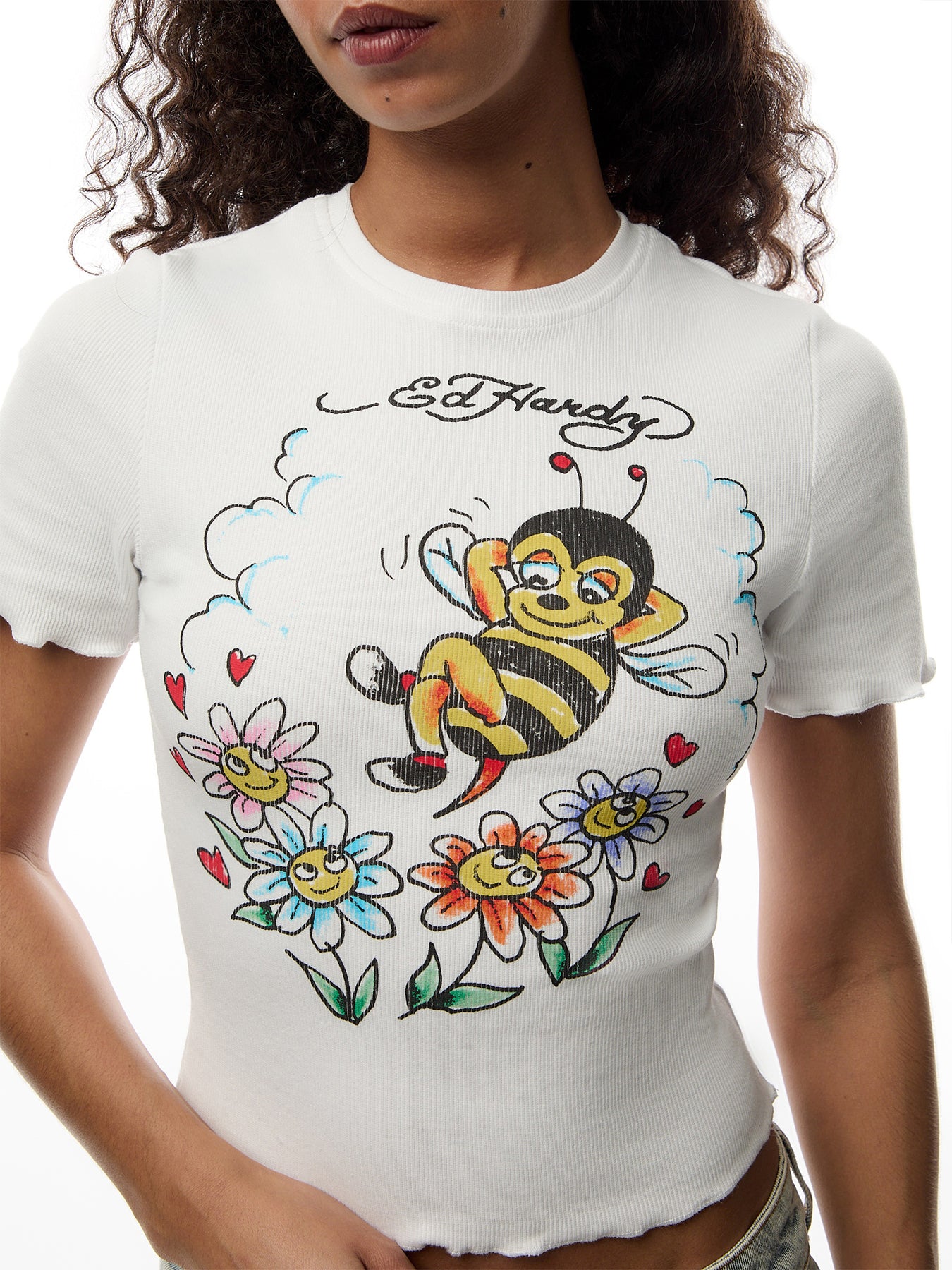 Womens Bee Lettuce Hem Baby T-Shirt