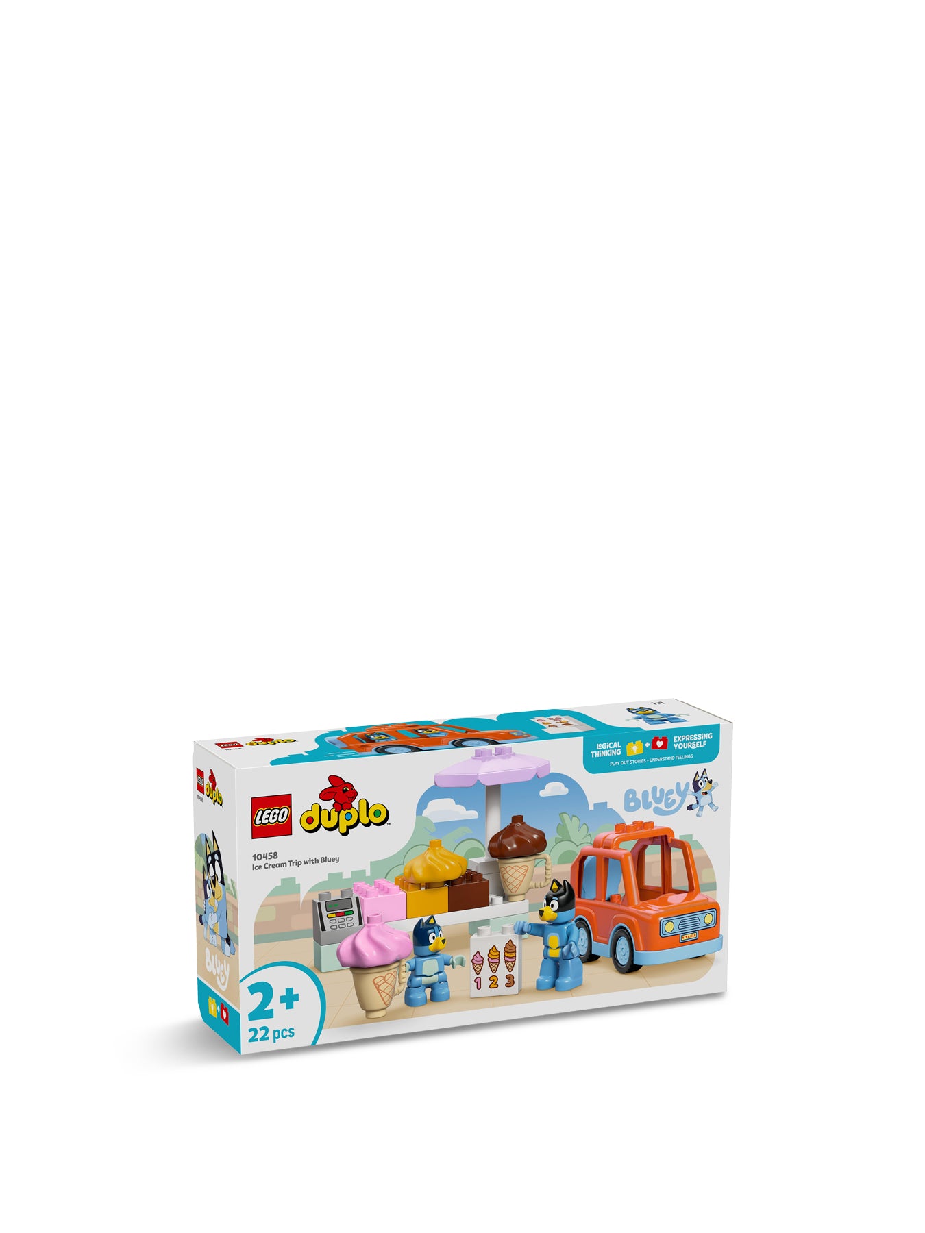 LEGO DUPLO Bluey Ice Cream Trip with Bluey Toy 10458